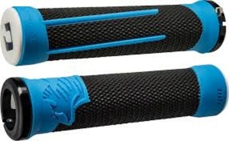 ODI ODI AG2 Grips - Black/Blue, Lock-On