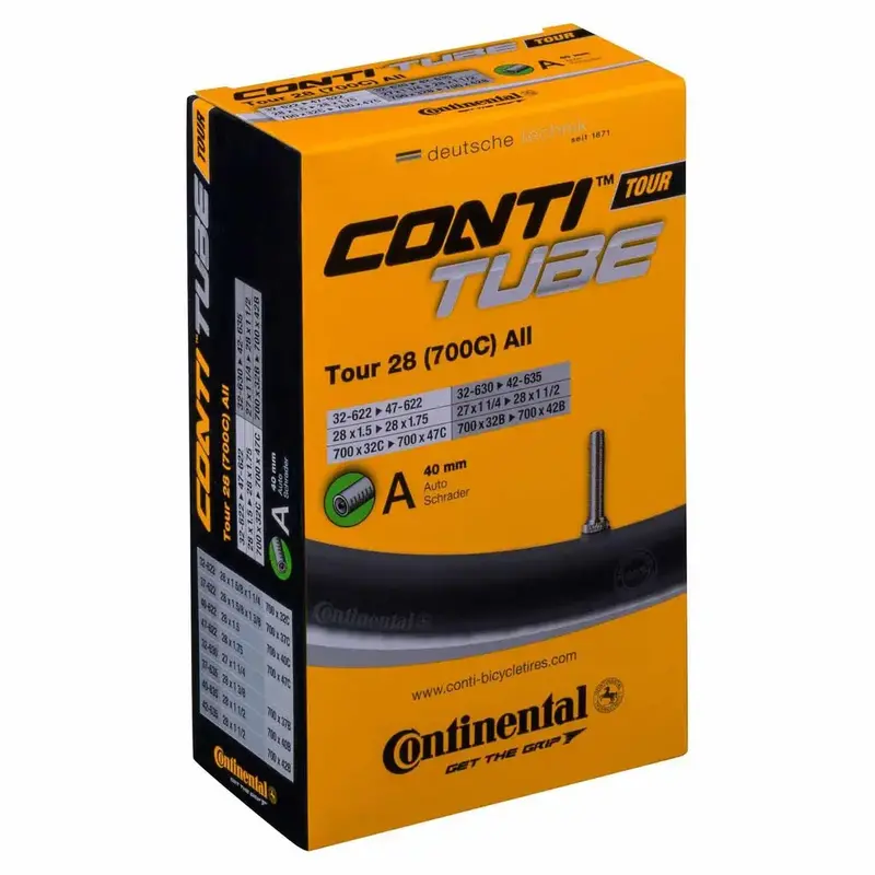 Continental Continental, Standard Tube, 700 x 32 - 47mm, 40mm Schrader Valve