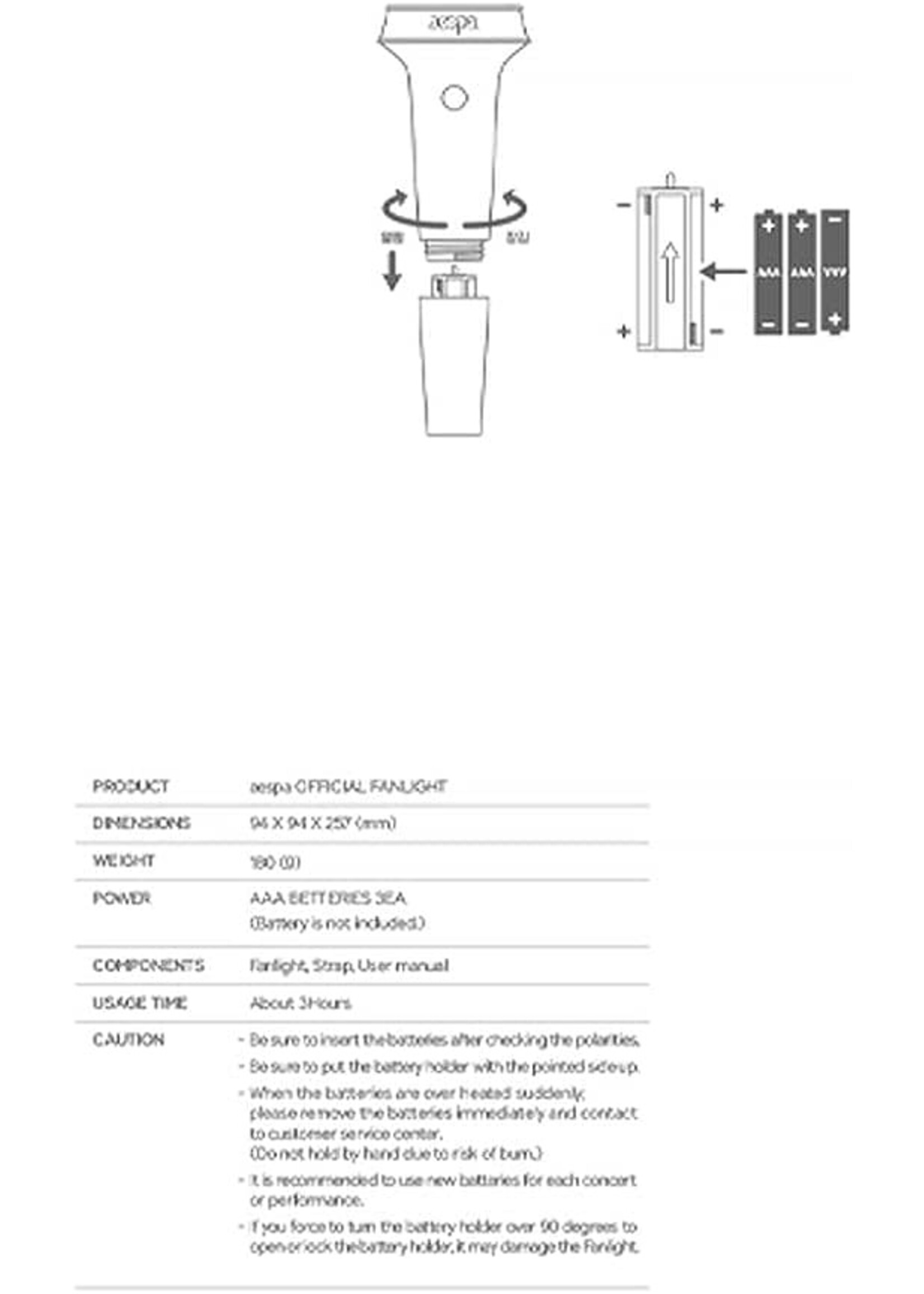 Aespa aespa - OFFICIAL FANLIGHT (LIGHT STICK)