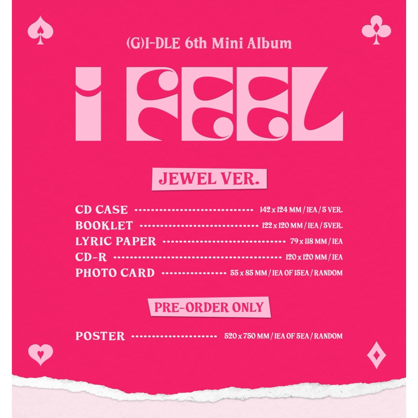 i-dle* (G)I-DLE - 6th Mini Album [I feel] (Jewel Ver.)