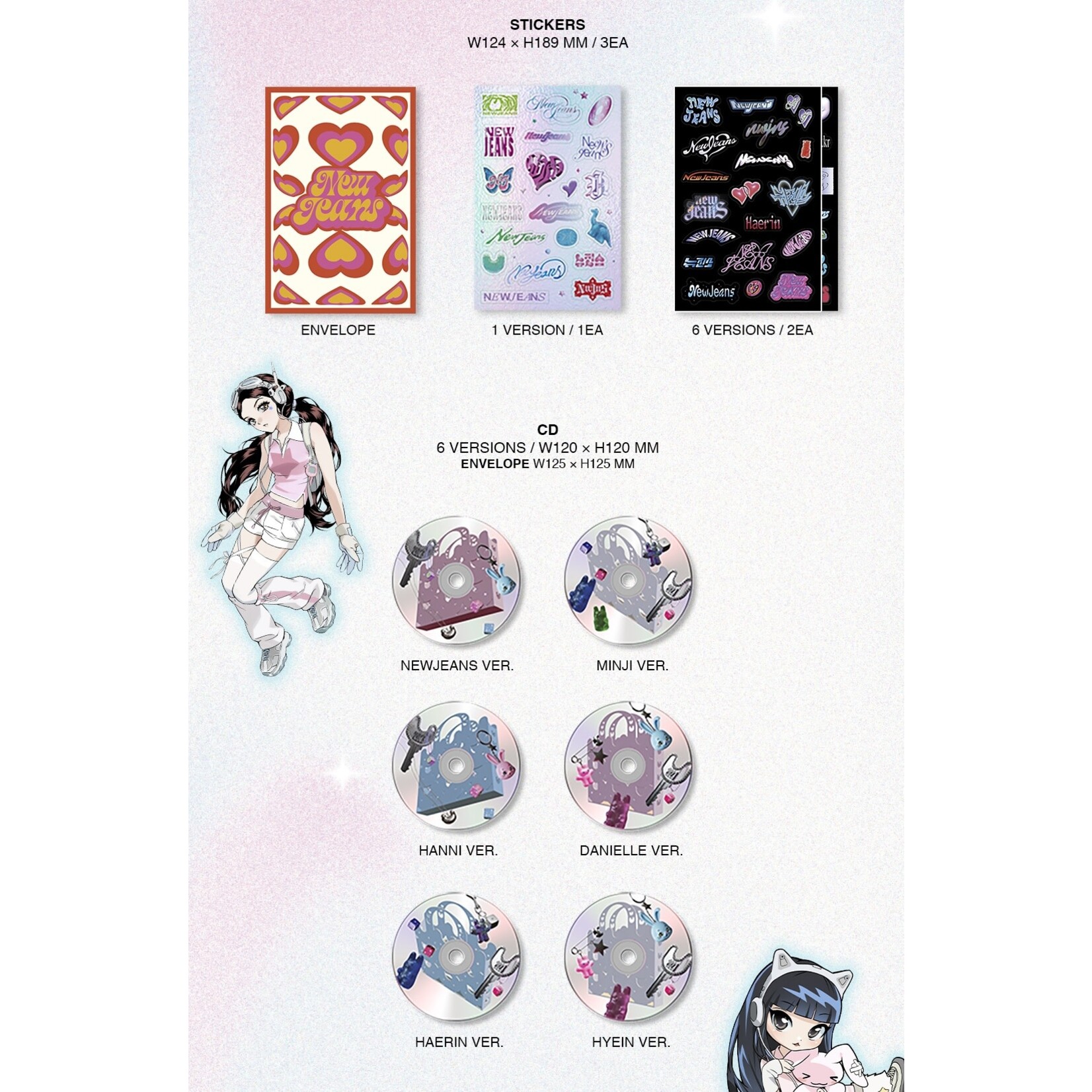 NewJeans [Weverse] NewJeans - 2nd EP [Get Up] (A : Bunny Beach Bag Set Ver.) + Werverse Gift(WS)