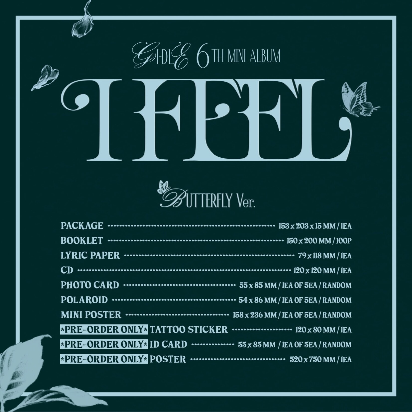 (G)I-DLE (G)I-DLE - 6th Mini Album [I feel] (Butterfly Ver.)