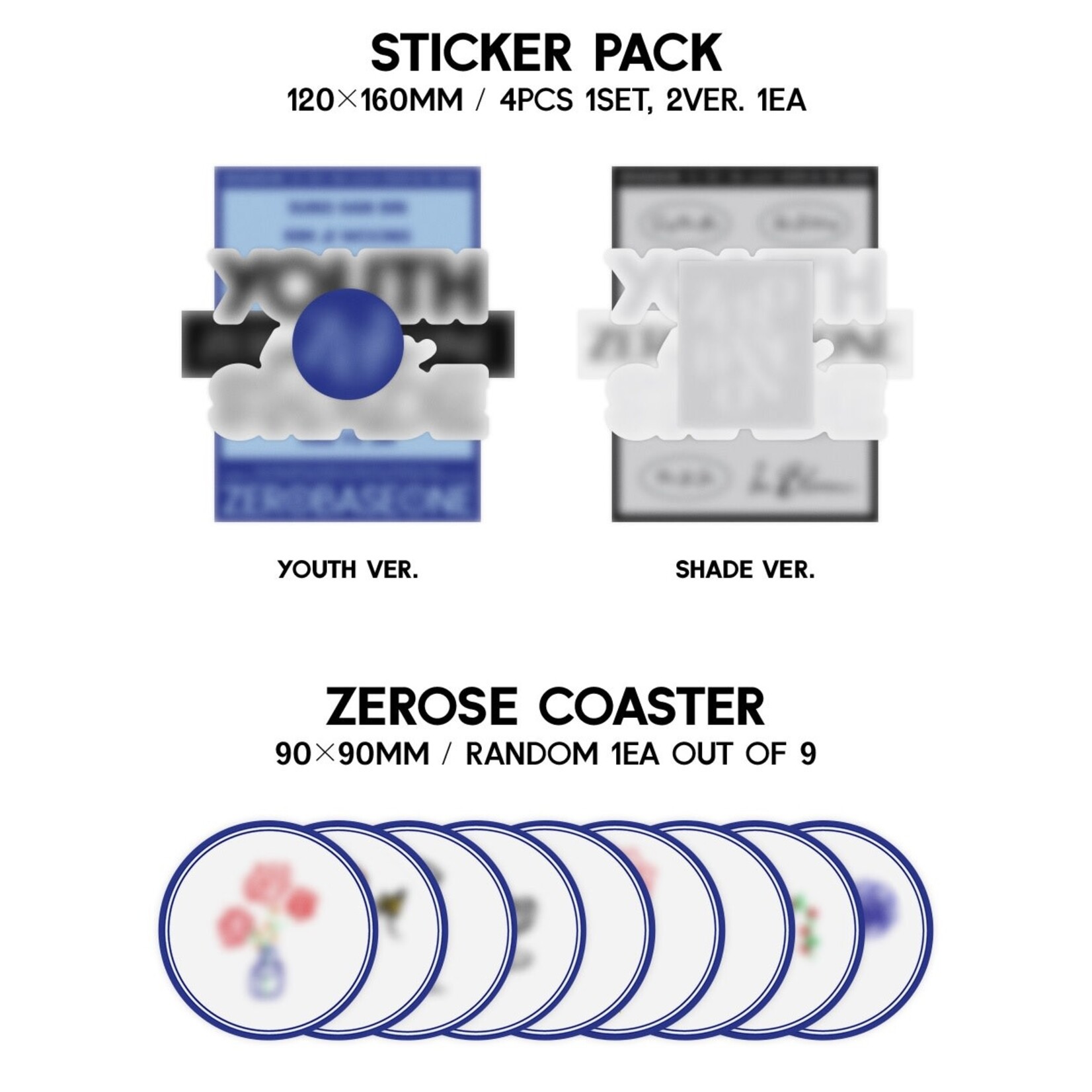 ZeroBaseOne ZEROBASEONE - 1st Mini Album [YOUTH IN THE SHADE] (Photobook Ver.) + Random Photocard(SW)