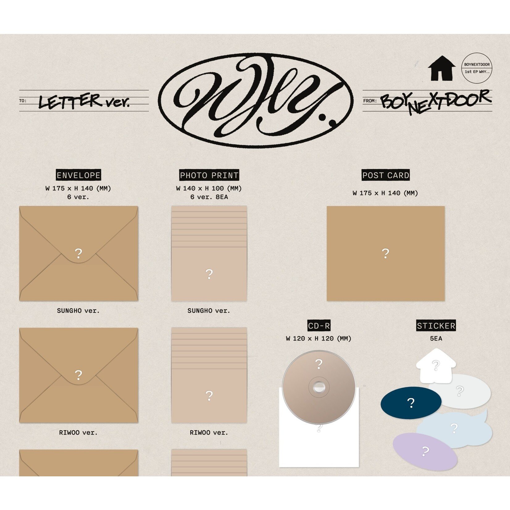 BoyNextDoor BOYNEXTDOOR - 1st EP [WHY..]  (LETTER Random Ver.)