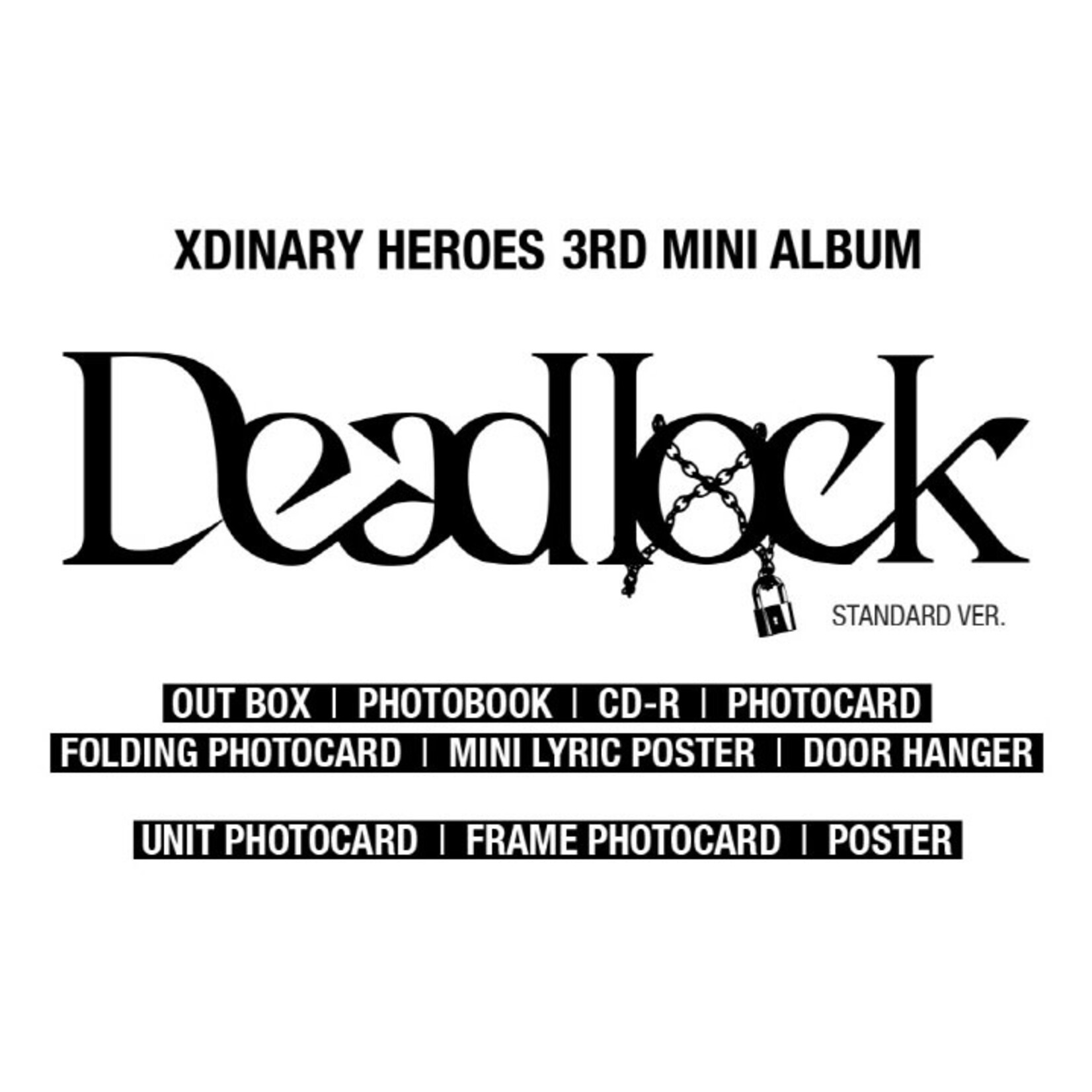 Xdinary Heroes Xdinary Heroes - 3rd Mini [Deadlock] Photobook ver. + Photocard (BDM)