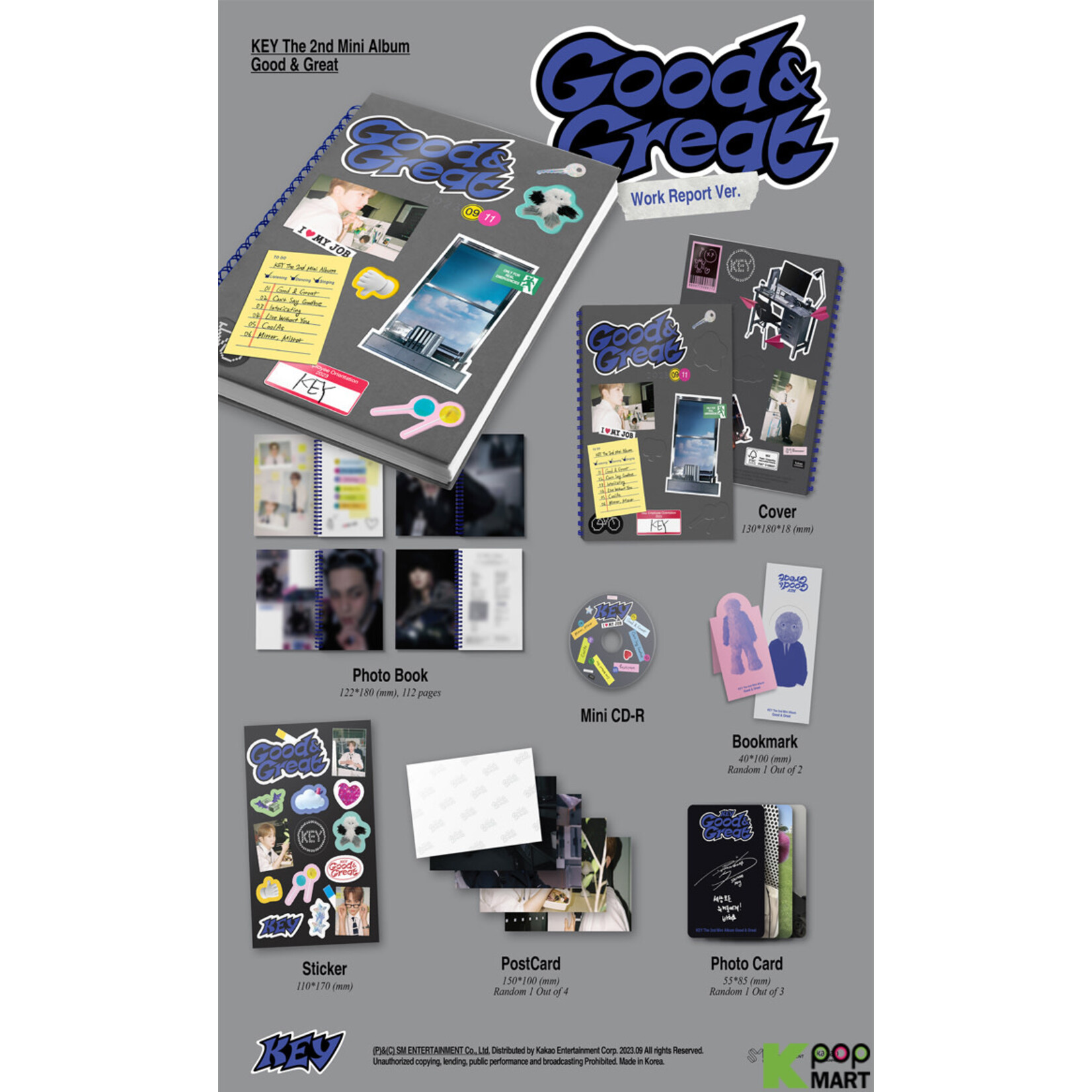 Shinee [Photocard Event] KEY - The 2nd Mini Album [Good & Great] (Work Report Ver.) - interAsia Exclusive Photocard 1 of 2