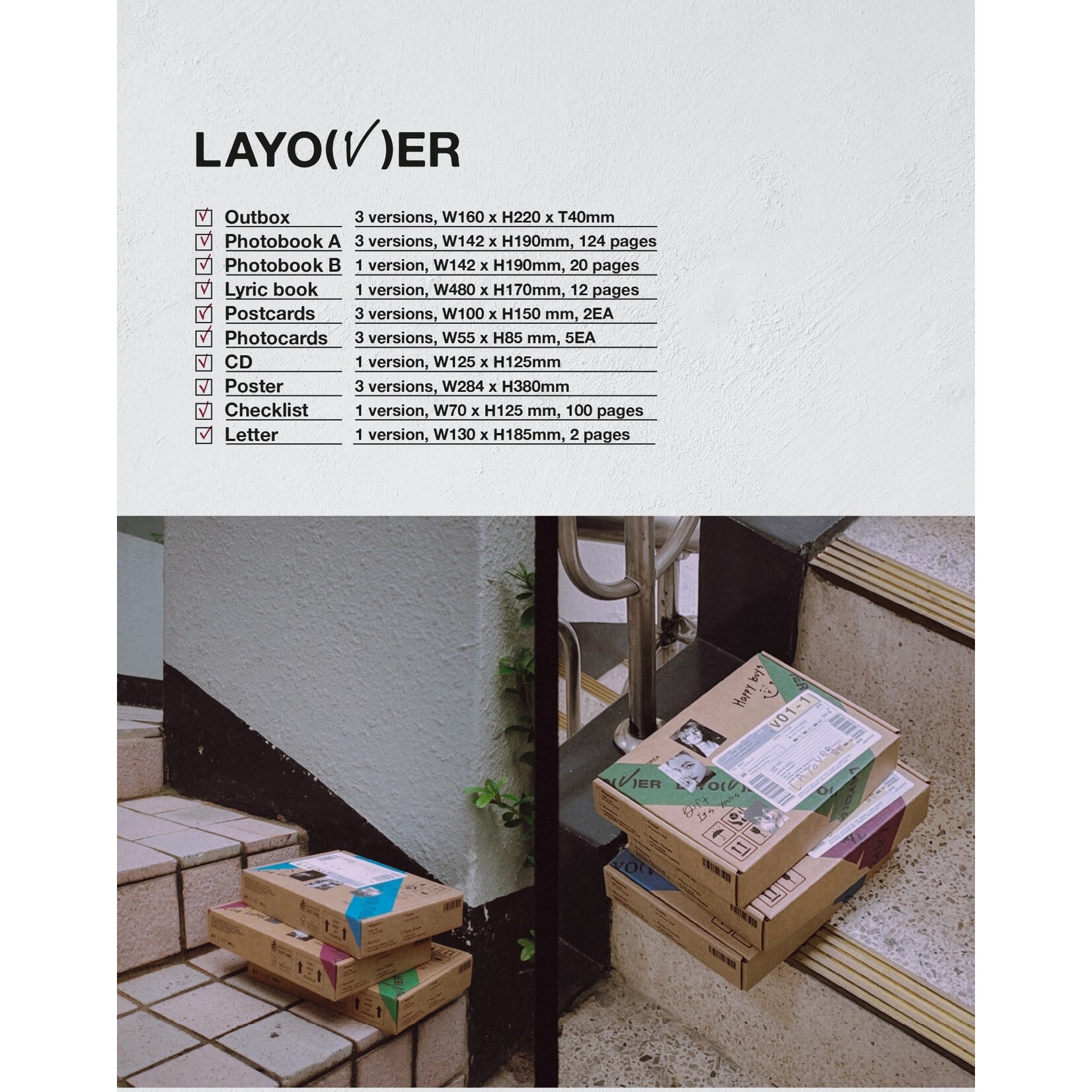 BTS [LUCKY DRAW] V - [Layover] (Set ver) + Photocard (SW)