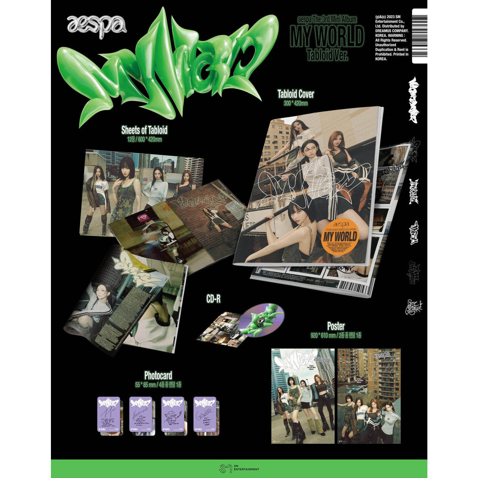 Aespa aespa - 3rd Mini Album [MY WORLD] (Tabloid Ver.)