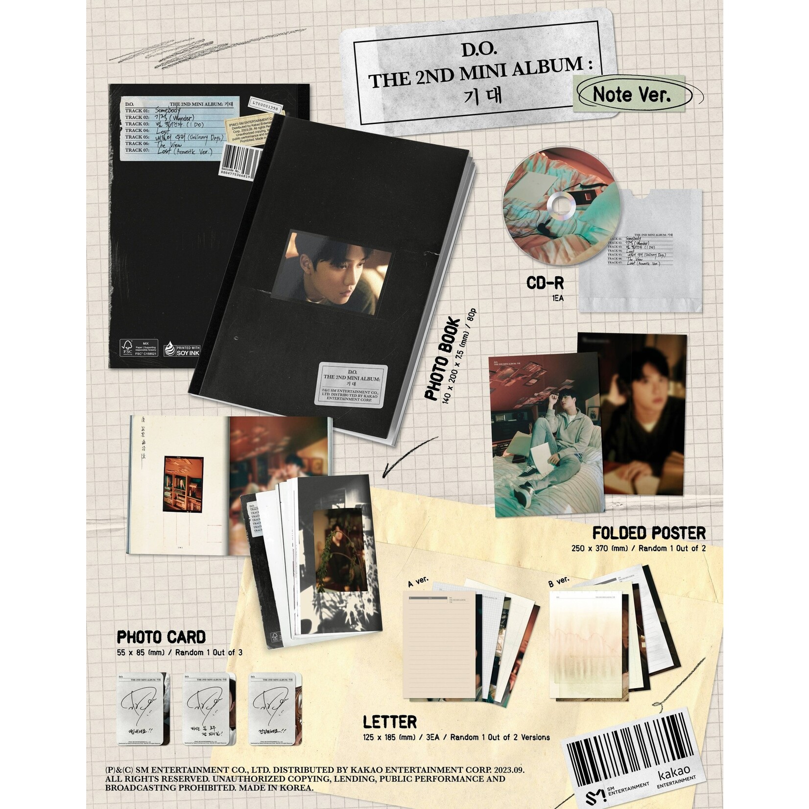 EXO D.O. (EXO) - The 2nd Mini Album [기대] (Note Ver.)