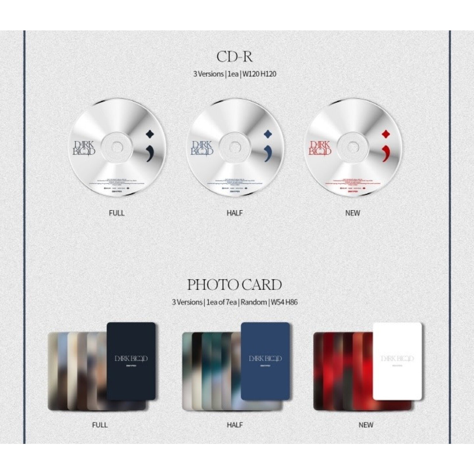 Enhypen [BDM] ENHYPEN - [DARK BLOOD] (Photobook ver.) + Photocard