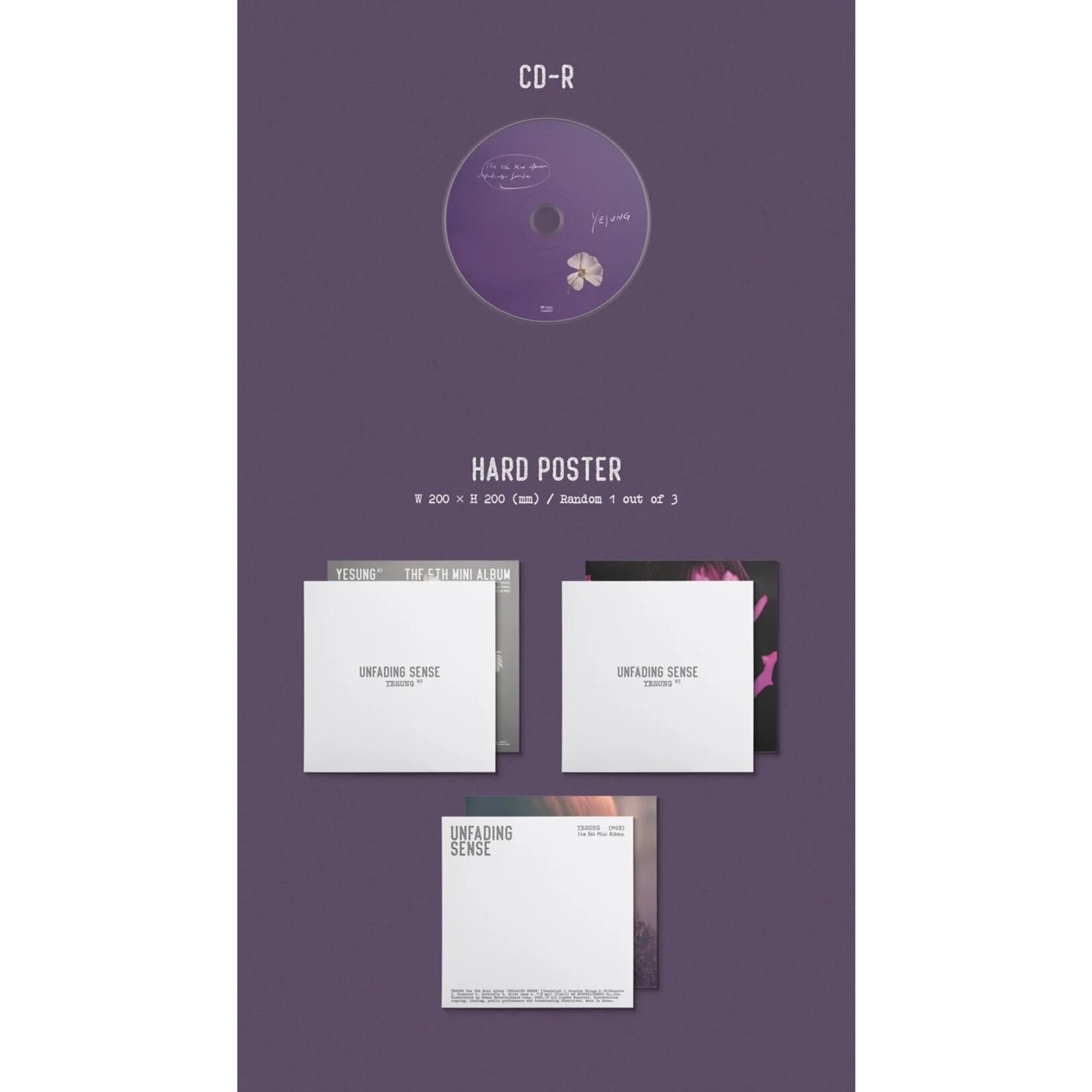 YESUNG - The 5th Mini Album [Unfading Sense] (Special Ver.)