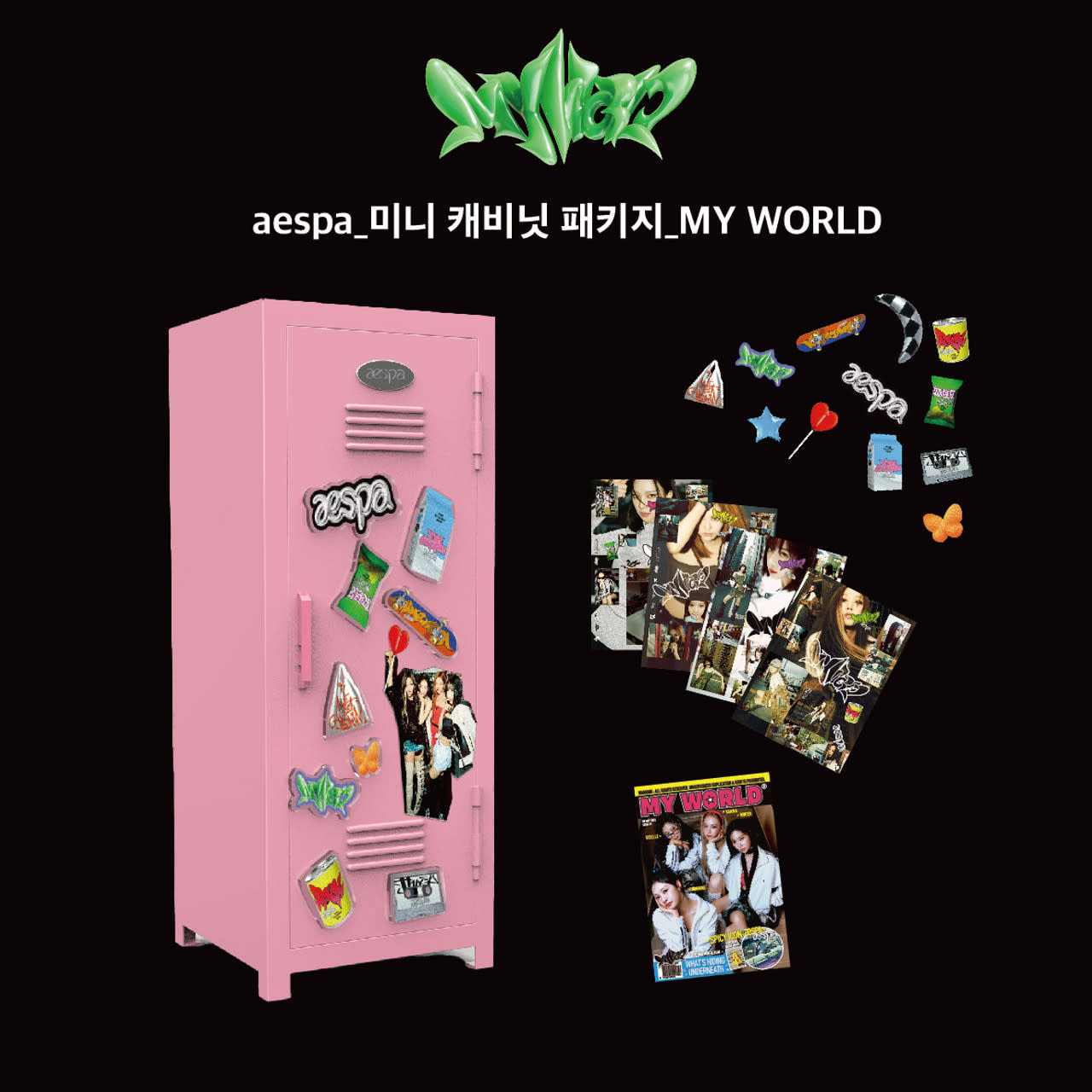 aespa - MINI CABINET PACKAGE_MYWORLD - K-Town