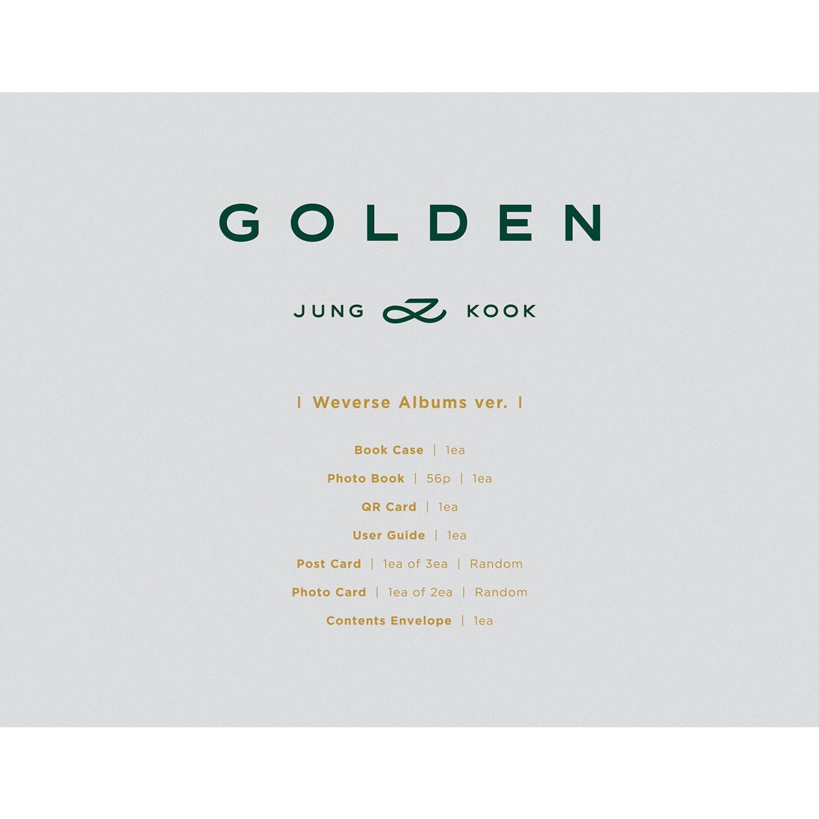 BTS JUNGKOOK (BTS) - GOLDEN (Weverse Albums Ver.)