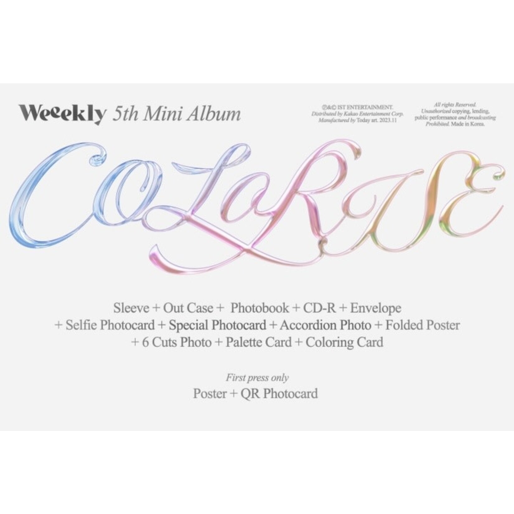 Weeekly Weeekly - 5th Mini Album [ColoRise] (Palette Ver.)