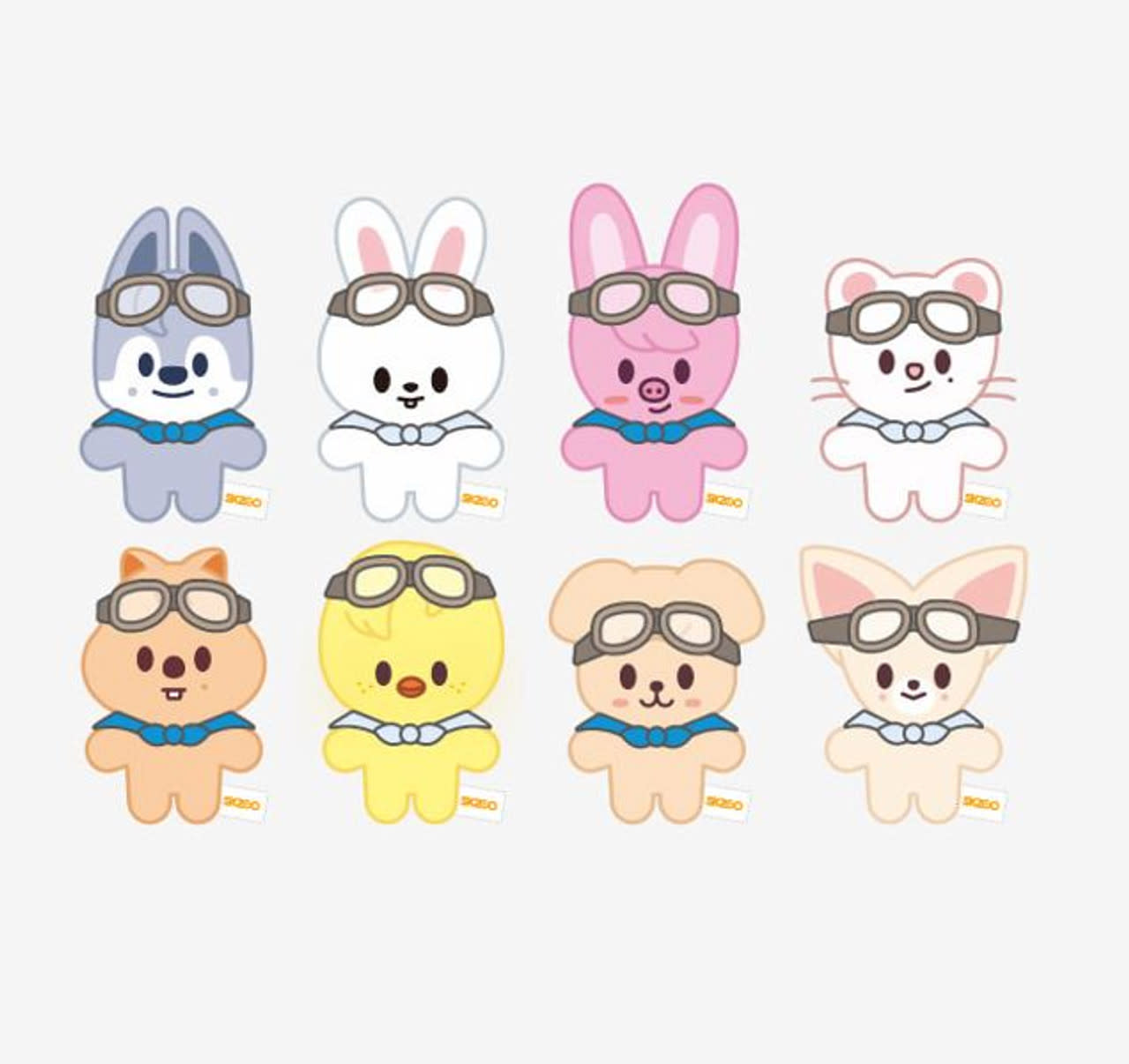 Stray Kids ソウルペンミ PILOT 10cm 2点セット Stray Kids - SKZOO 10CM PLUSH [PILOT : FOR ] (Wolf Chan Ver