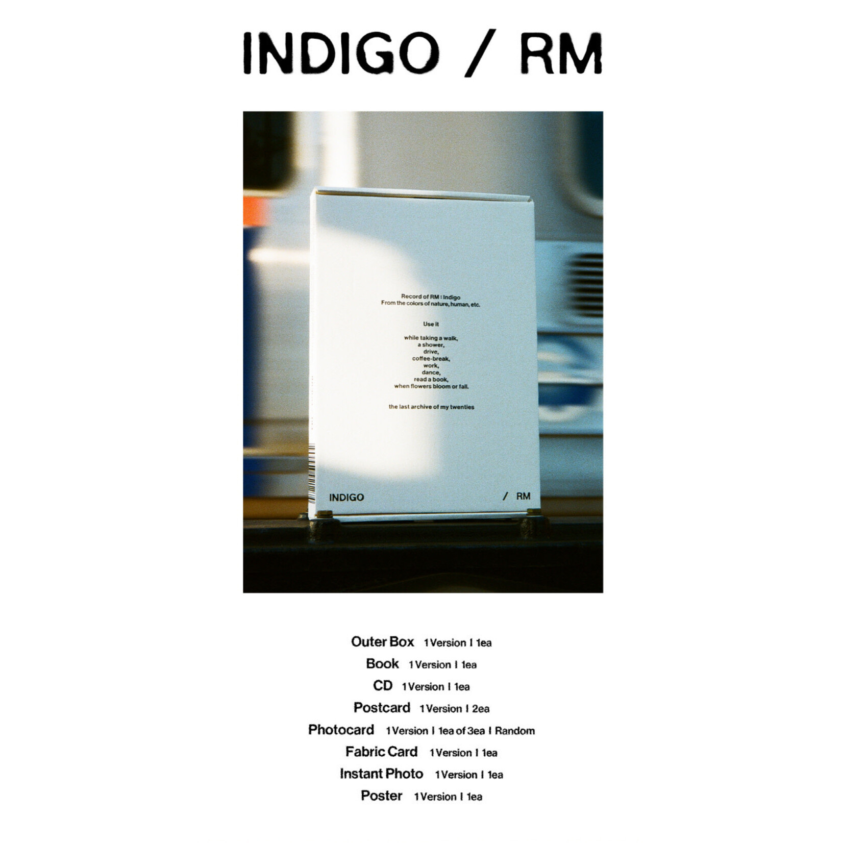 BTS RM - [Indigo] Book Edition