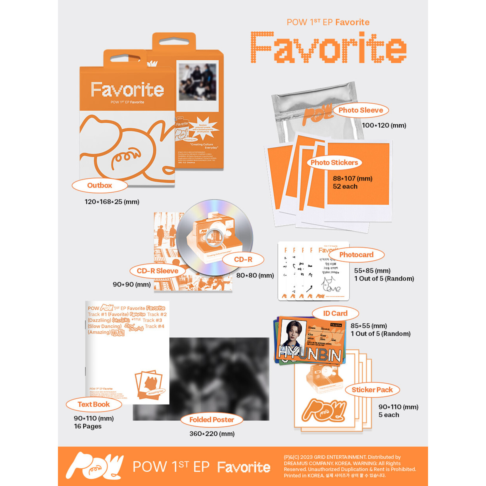 POW [Summer Sale] POW - 1st EP [Favorite] (Photobook Ver.) + Random Photocard (BDM)