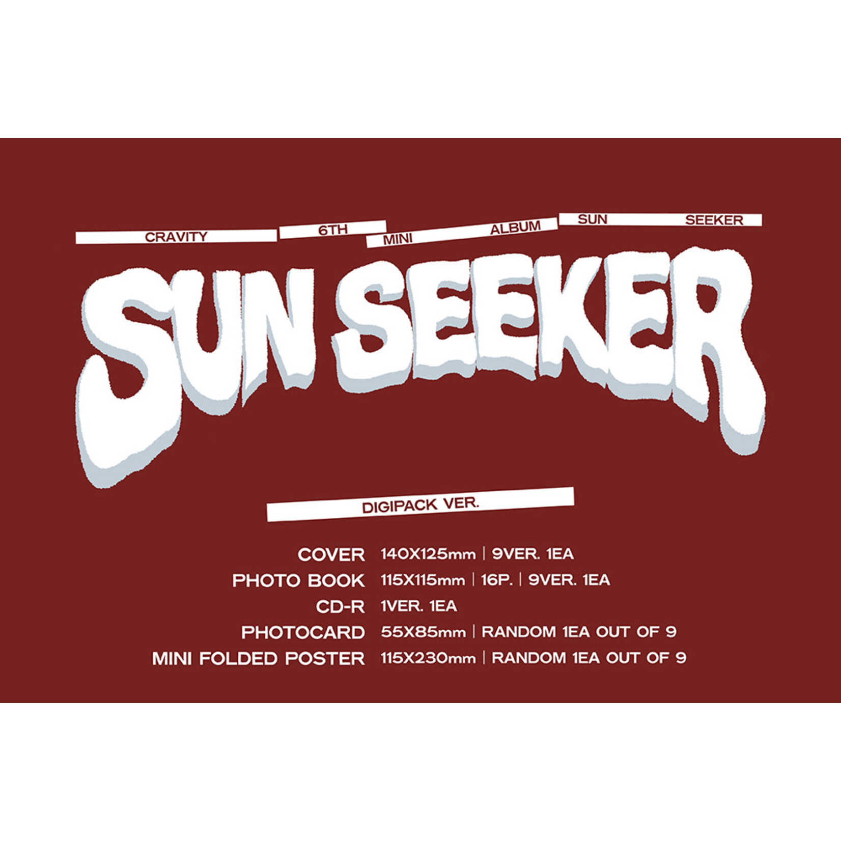 Cravity CRAVITY - 6th Mini Album  [SUN SEEKER] (DIGIPACK Ver.)