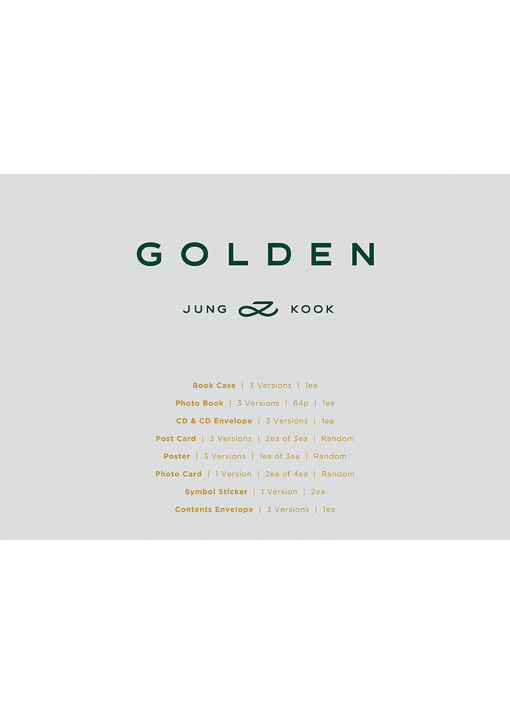 Weverse] JUNGKOOK (BTS) - 'GOLDEN' (Set) + 'GOLDEN' (Weverse