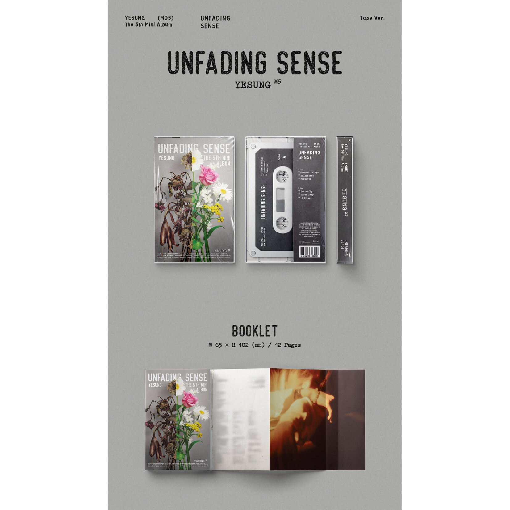 Super Junior YESUNG - The 5th Mini Album [Unfading Sense] (Tape Ver.)