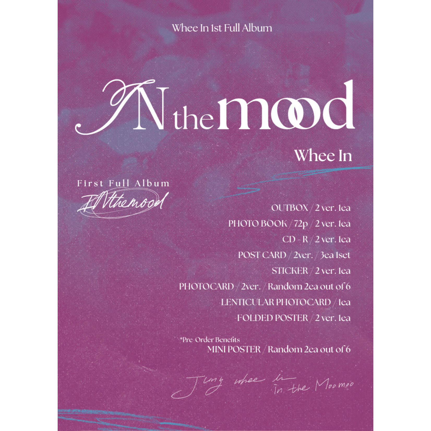 Mamamoo Whee In (MAMAMOO) - 1st Full Album [IN the mood] (Photobook Ver.) + Random Photocard (SW)