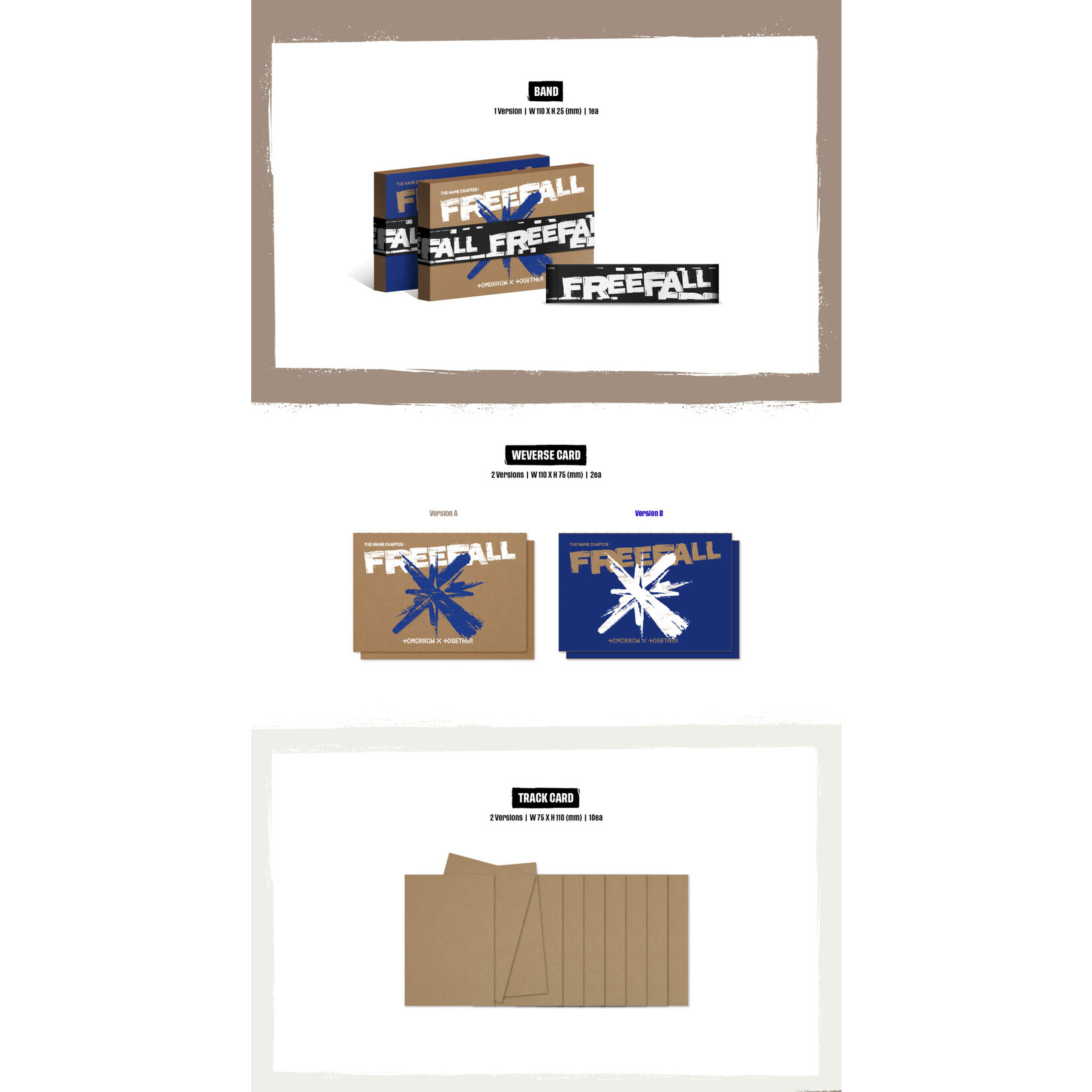 TXT [Weverse] TOMORROW X TOGETHER (TXT) - [THE NAME CHAPTER : FREEFALL] (Weverse Albums Set Ver.) + Weverse Gift (WS)