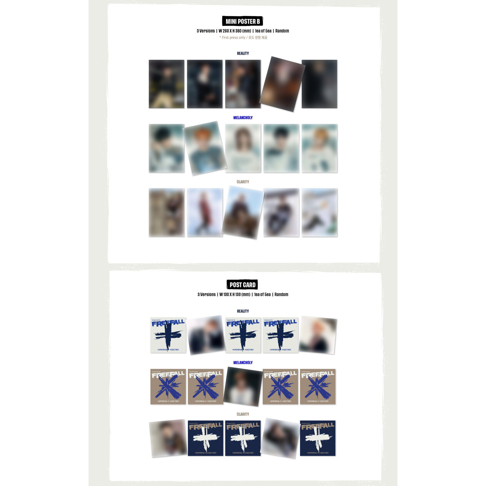 TXT [LUCKY DRAW] TOMORROW X TOGETHER (TXT) - [THE NAME CHAPTER : FREEFALL] (Photobook Ver.) + Random Photocard (SW)