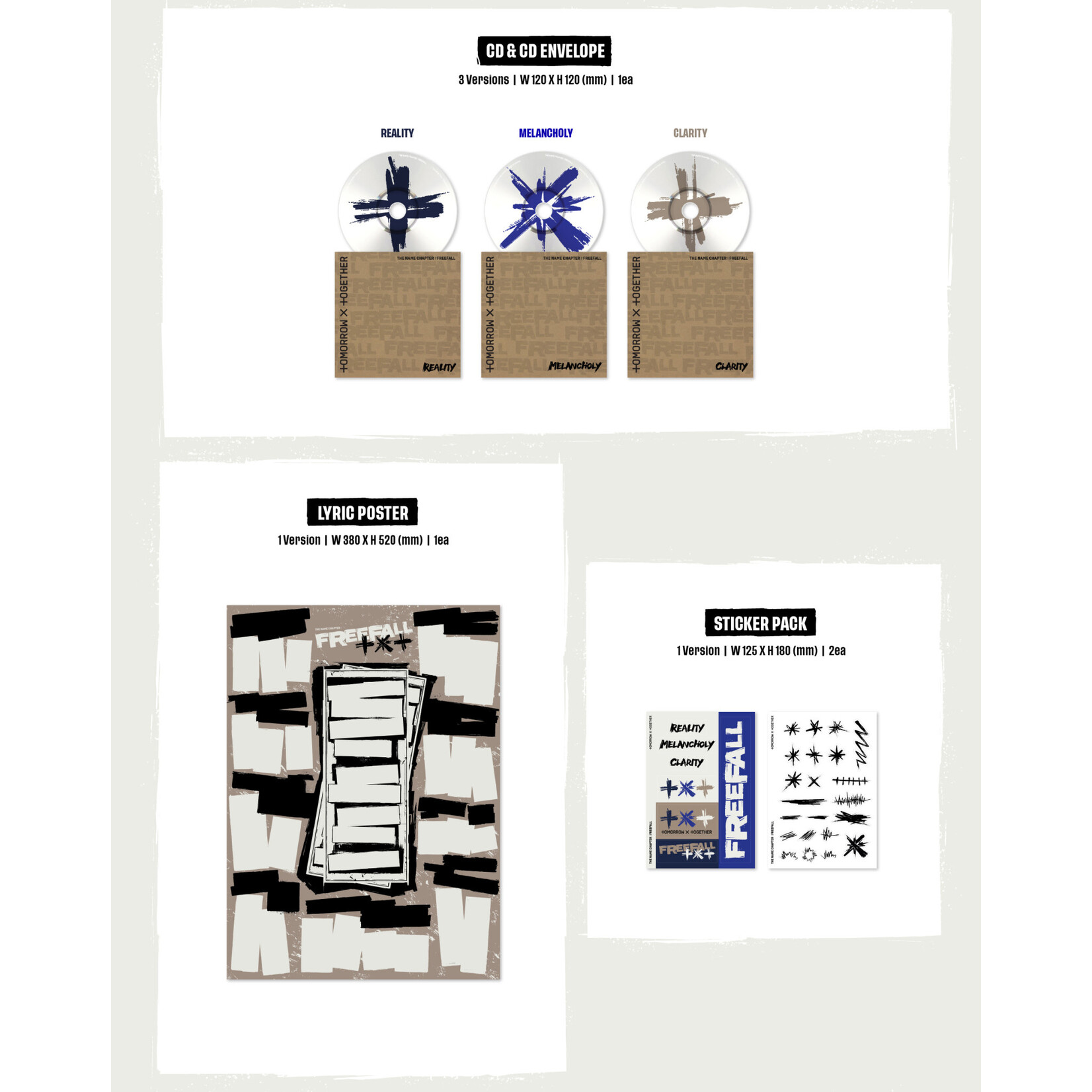 TXT [LUCKY DRAW] TOMORROW X TOGETHER (TXT) - [THE NAME CHAPTER : FREEFALL] (Photobook Ver.) + Random Photocard (SW)