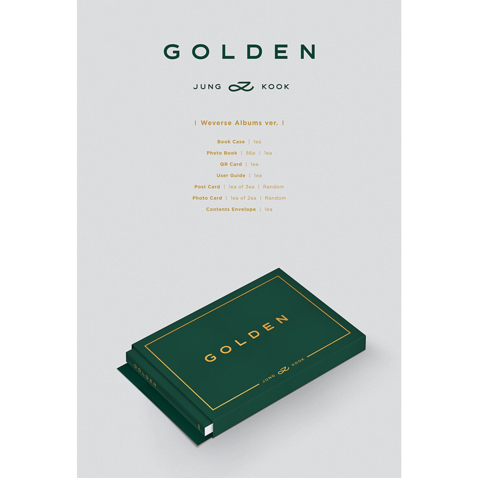 BTS [Weverse] JUNGKOOK (BTS) - 'GOLDEN' (Set) + 'GOLDEN' (Weverse Albums ver.) Set + Weverse Gift (WS)