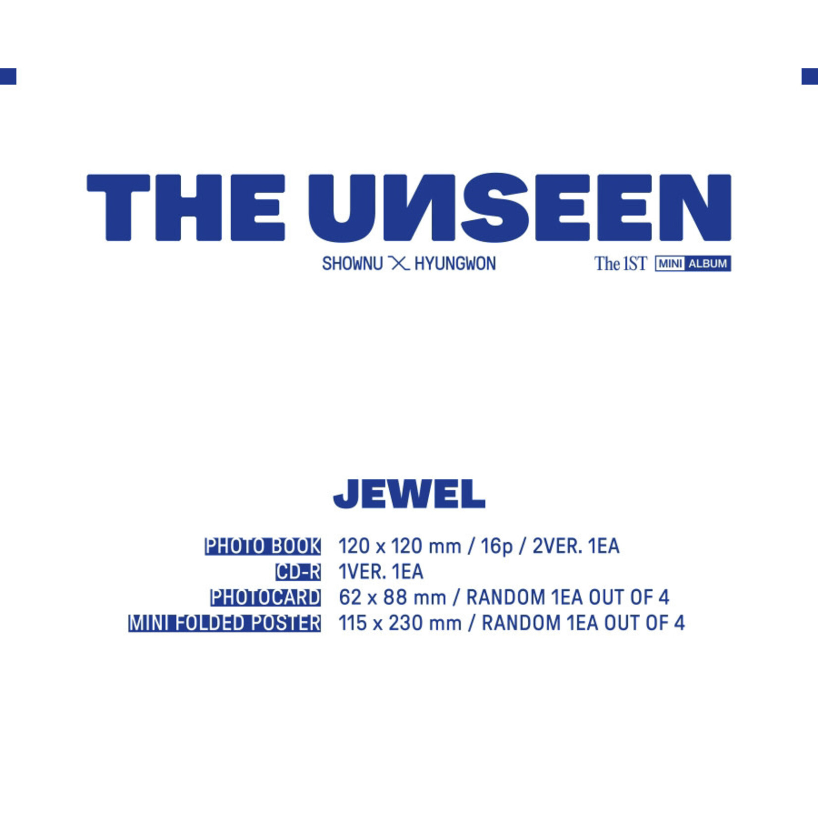 Monsta X SHOWNU X HYUNGWON (MONSTA X) - 1st Mini Album [THE UNSEEN] (JEWEL LIMITED Ver.)