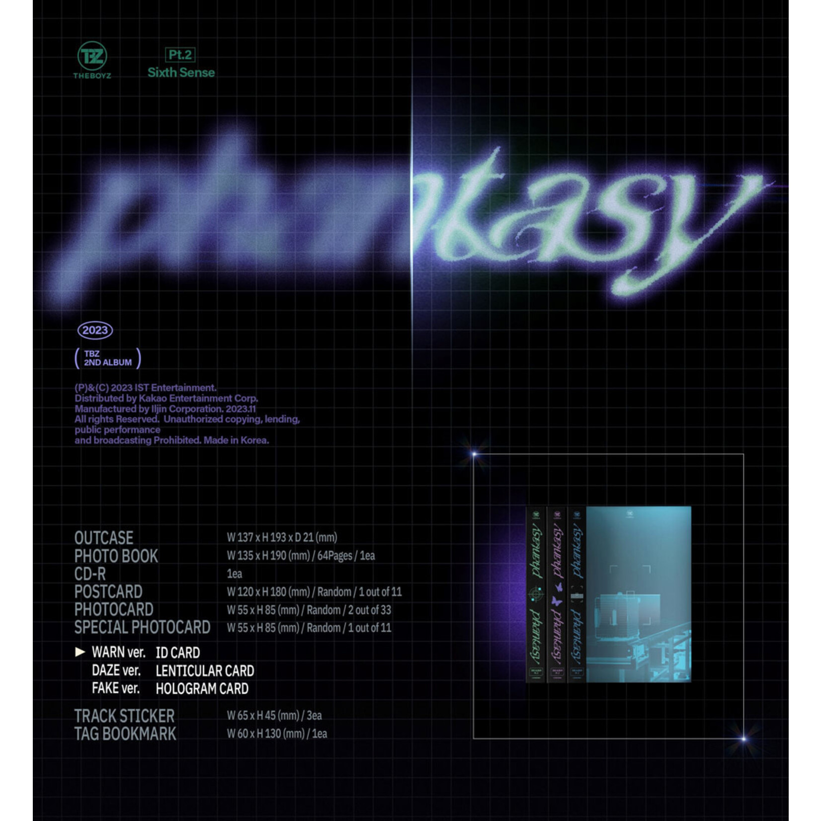 The Boyz THE BOYZ - 2TH ALBUM [PHANTASY] Pt.2 Sixth Sense (DAZE ver.)