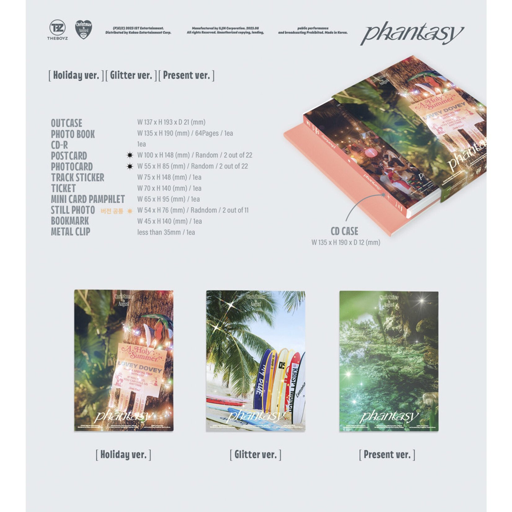 The Boyz [LUCKY DRAW] THE BOYZ - 2nd Album [Pt.1 Christmas In August] (Photobook Ver.) + Random Photocard (SW)