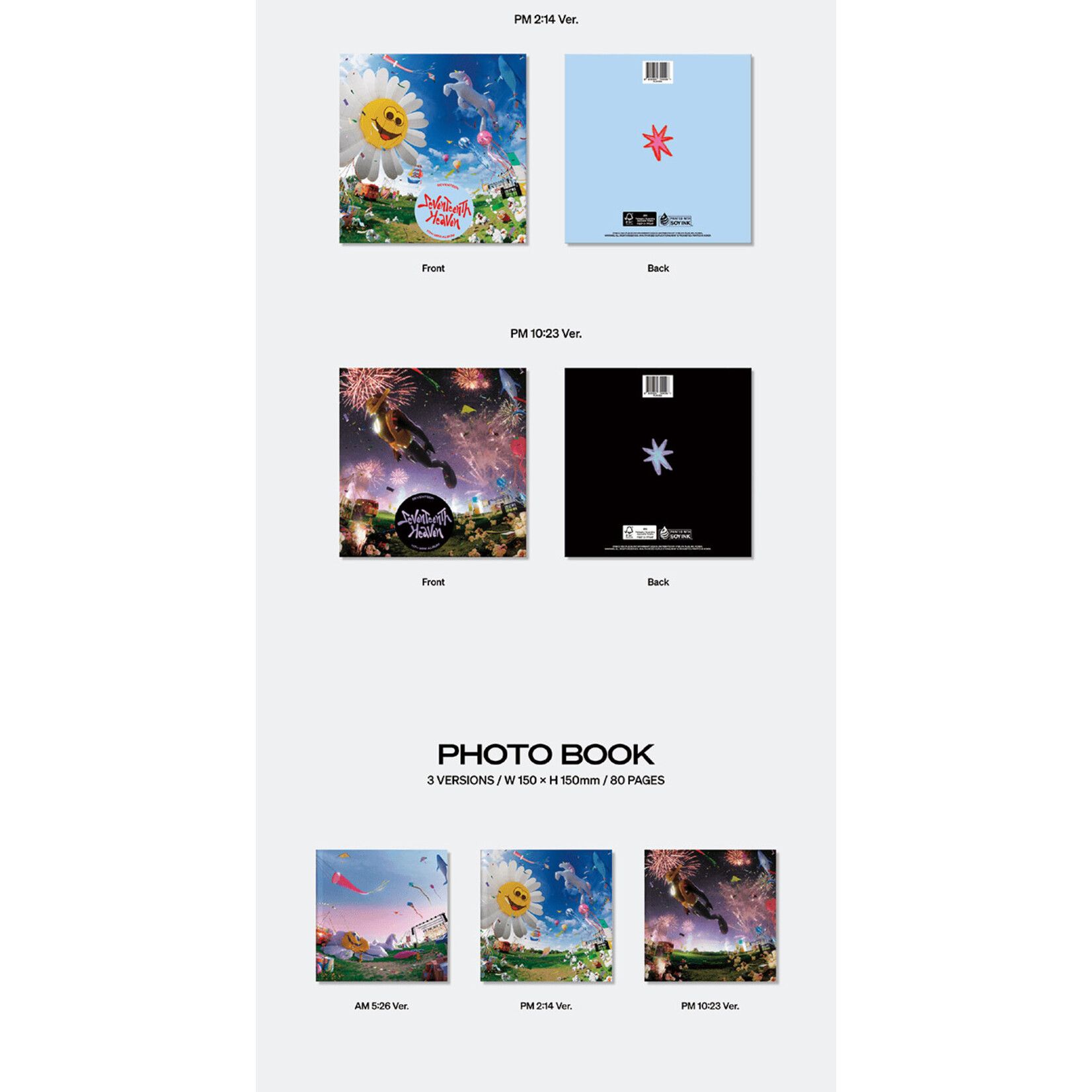 Seventeen SEVENTEEN - 11th Mini Album [SEVENTEENTH HEAVEN] (Photobook Ver.) + Random Bookmark (SW)