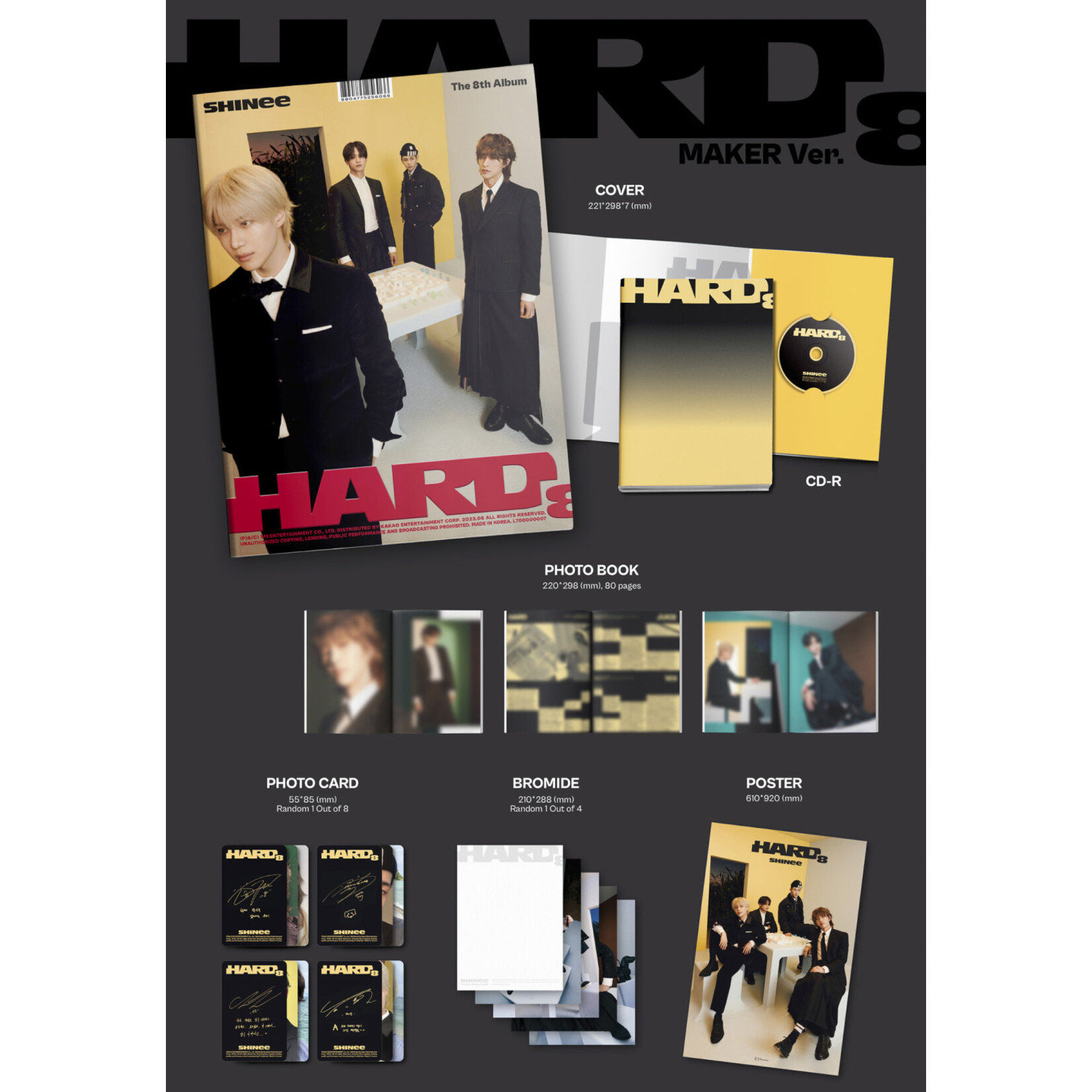 Shinee SHINee - 8th Full Album [HARD] (Photo Book Ver.)