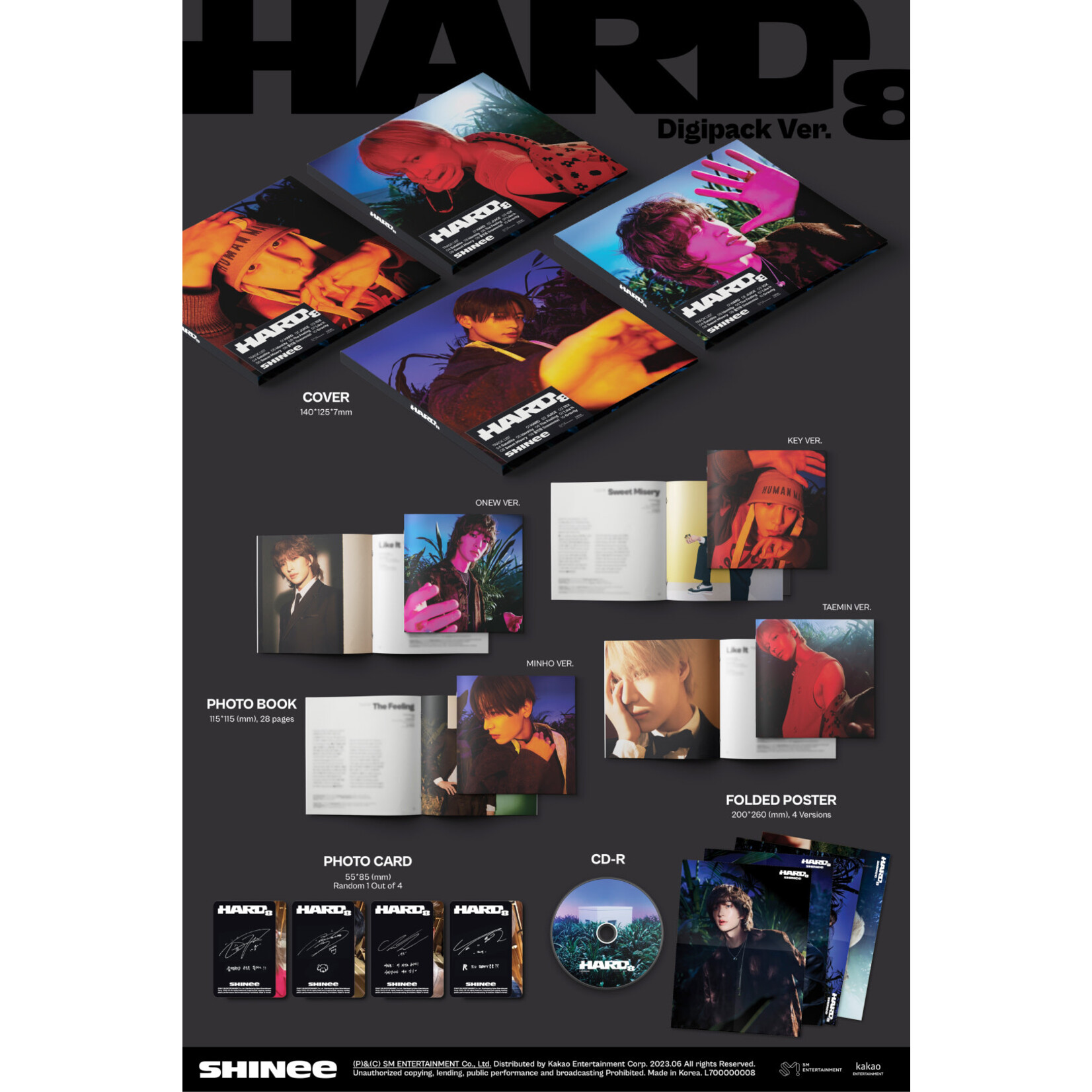 Shinee SHINee - 8th Full Album [HARD] (Digipack Ver.)