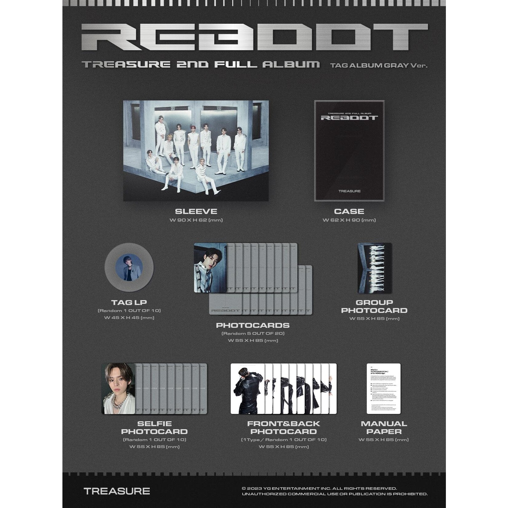 Treasure TREASURE - 2nd Full Album [REBOOT] (YG TAG ALBUM Ver.)