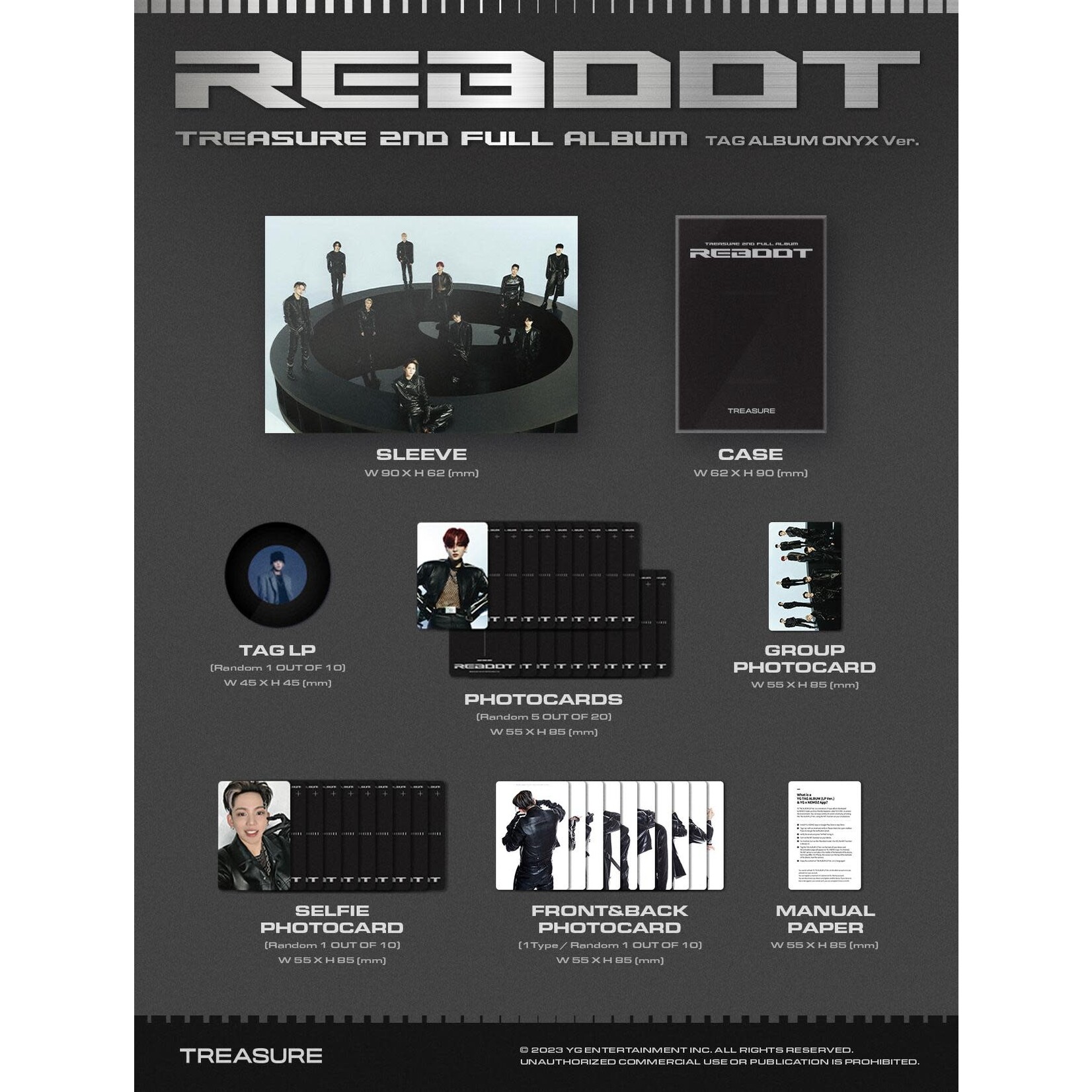 Treasure TREASURE - 2nd Full Album [REBOOT] (YG TAG ALBUM Ver.)