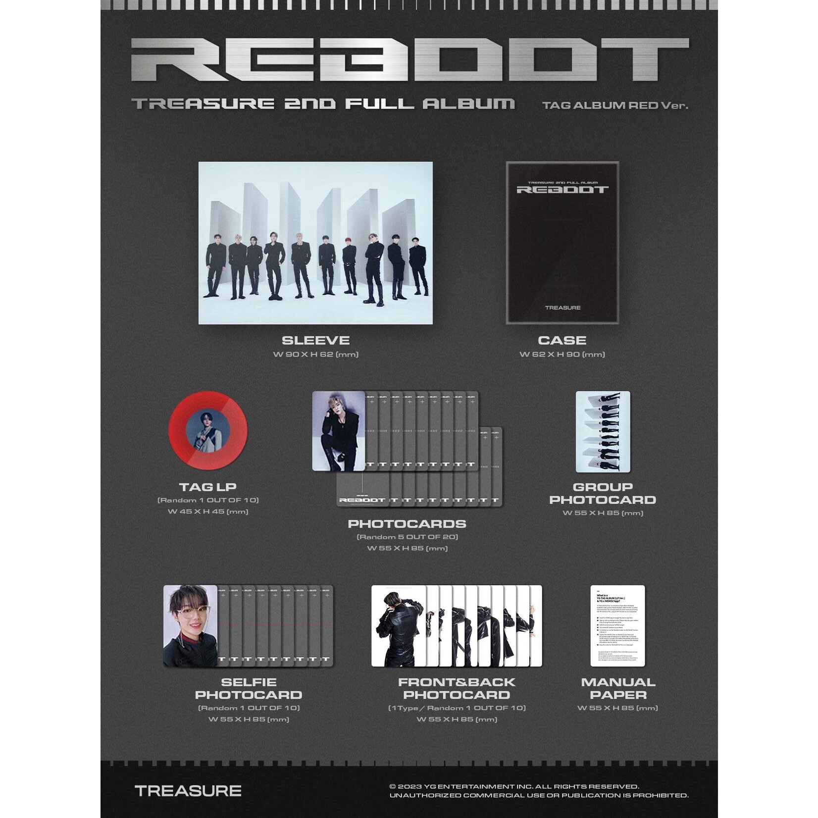 Treasure TREASURE - 2nd Full Album [REBOOT] (YG TAG ALBUM Ver.)