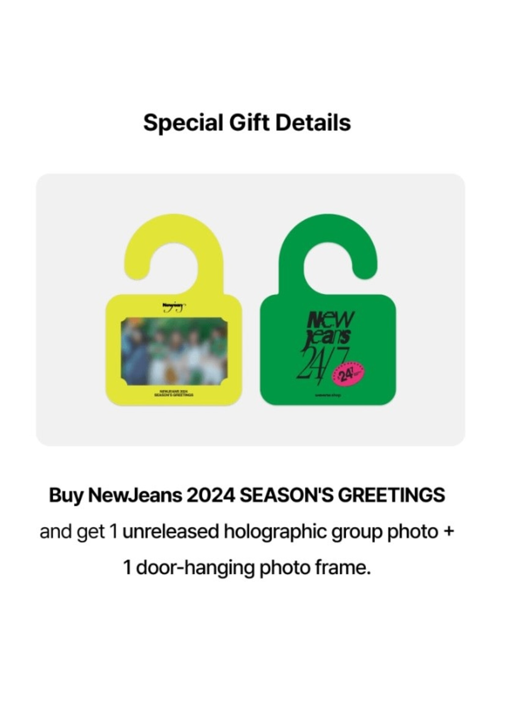 [Weverse] NewJeans 2024 SEASON'S GREETINGS + Weverse Gift (WS) KTown