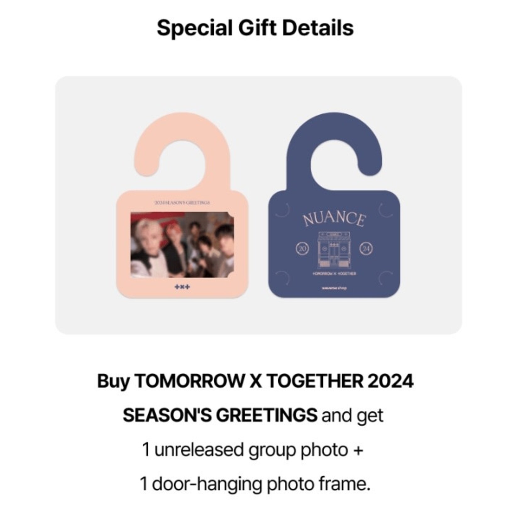 TXT TOMORROW X TOGETHER (TXT) - 2024 SEASON'S GREETINGS + Weverse Gift (WS)