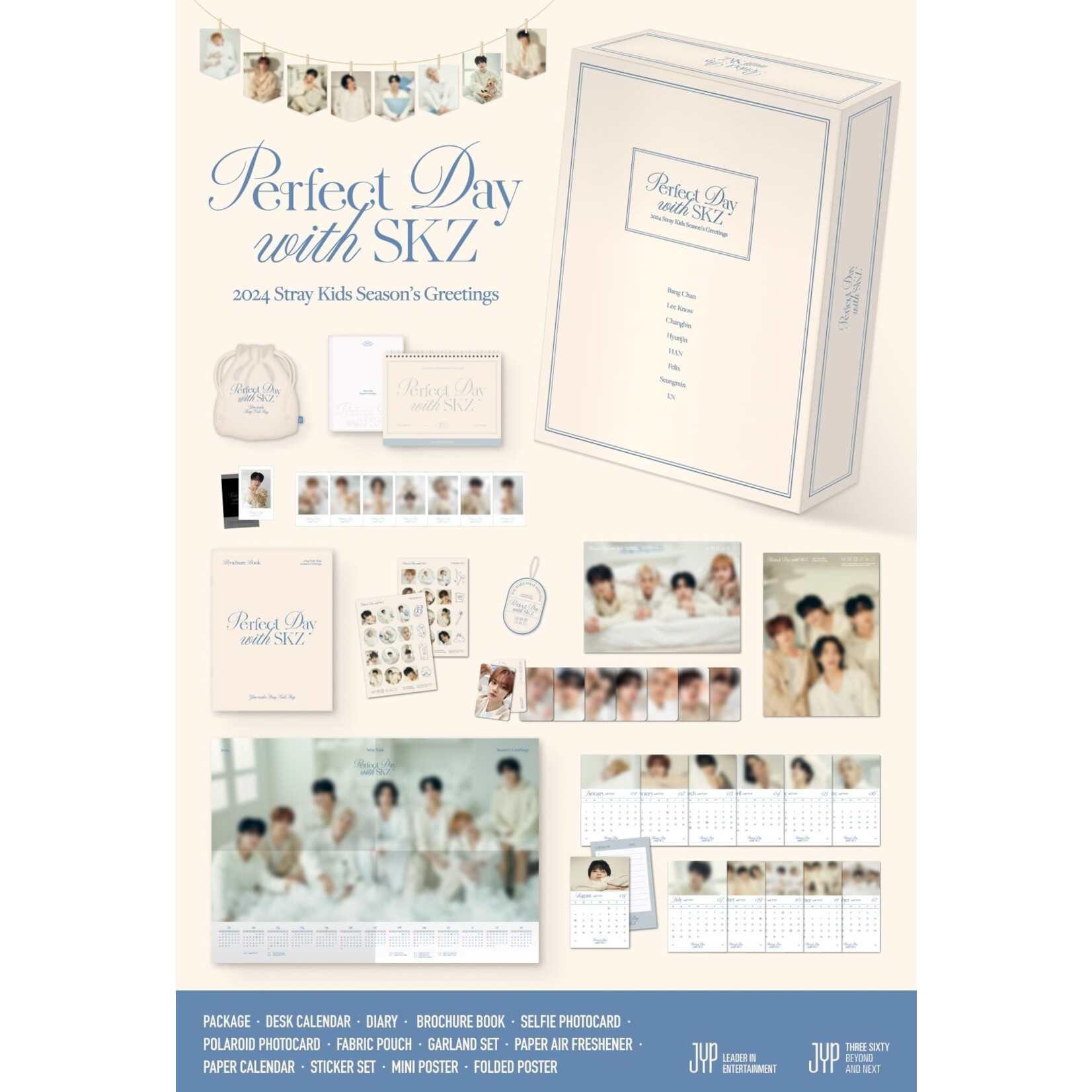 Stray Kids Stray Kids - 2024 Season's Greetings [Perfect Day with SKZ] + JYP shop Gift (JYP)