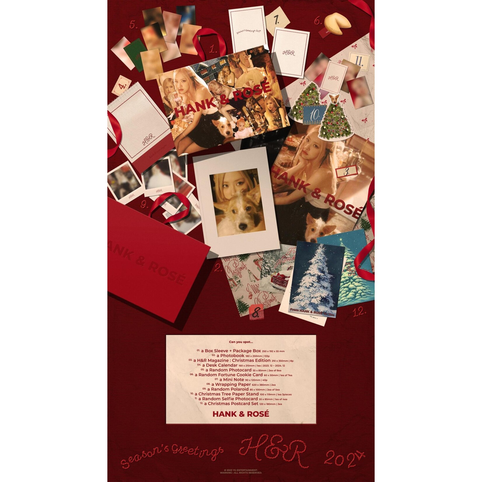 BlackPink [Weverse] ROSE - Season’s Greetings: From HANK & ROSÉ To You [2024] + Weverse Gift (WS)