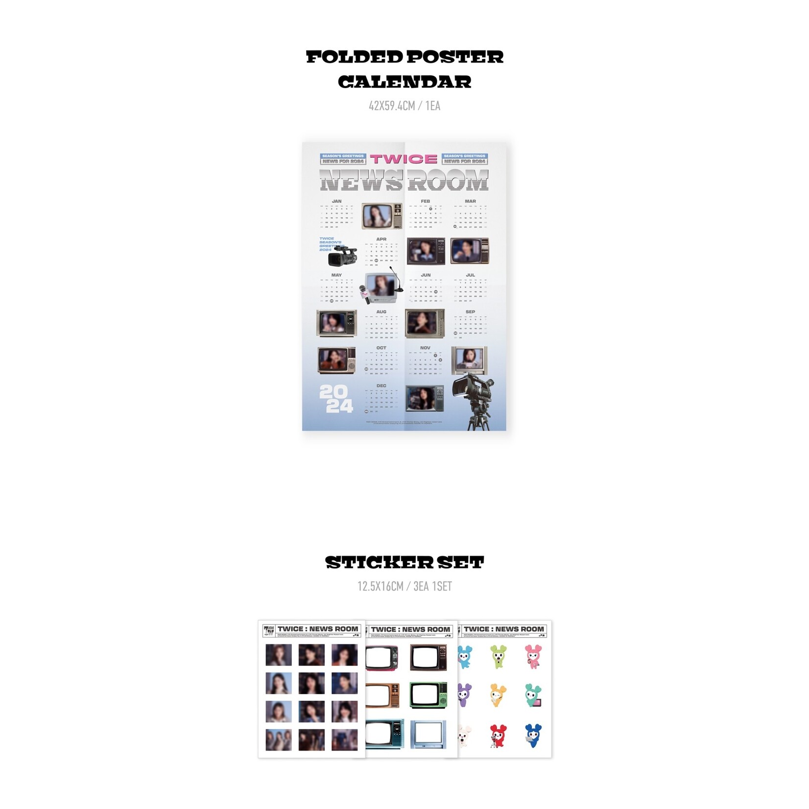 Twice TWICE - 2024 SEASON'S GREETINGS [TWICE NEWS ROOM] + JYP shop Gift (JYP)