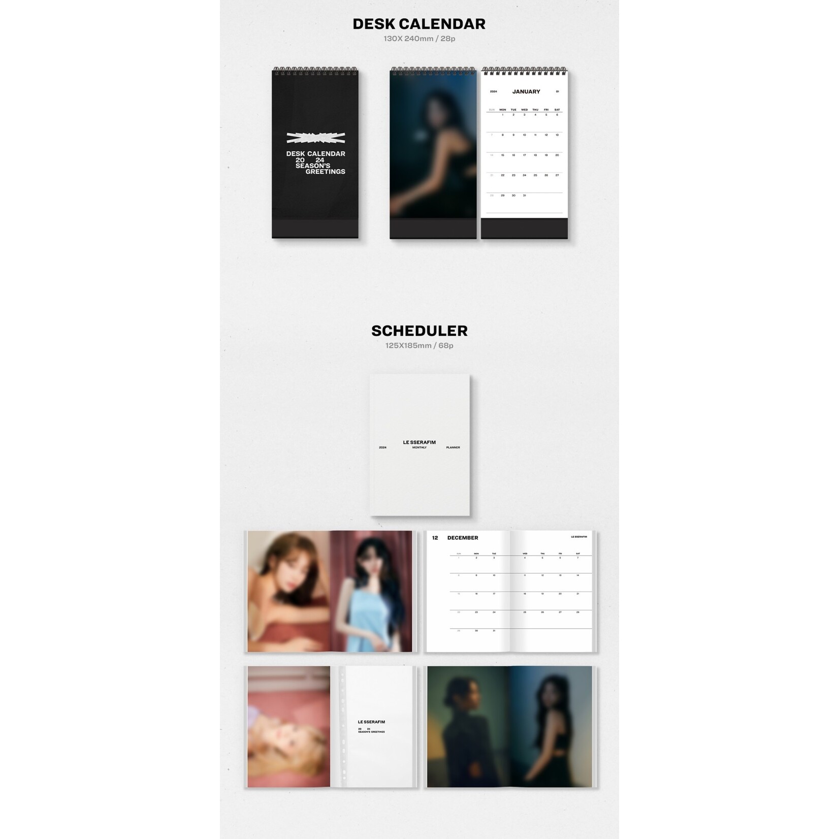 Le Sserafim [Weverse] LE SSERAFIM - LE SSERAFIM 2024 SEASON'S GREETINGS + Weverse Gift (WS)