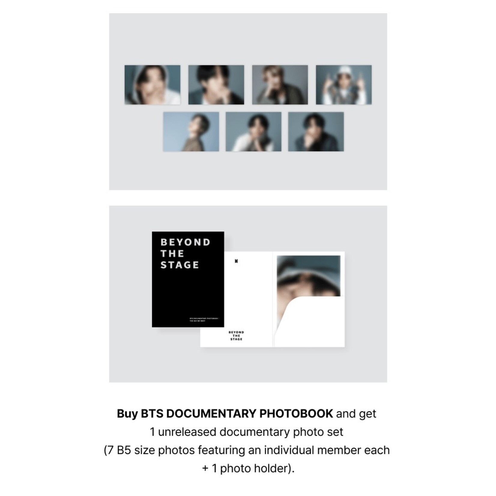 BTS BTS - ‘BEYOND THE STAGE’ BTS DOCUMENTARY PHOTOBOOK : THE DAY WE MEET + Weverse Gift (WS)