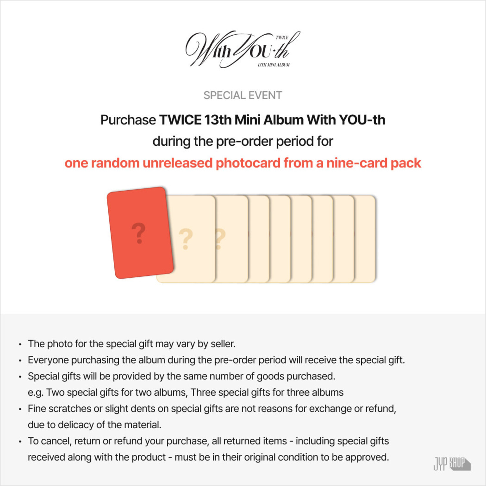 Twice TWICE - With YOU-th (Photobook Ver.) + Random Photocard (JYP SHOP)