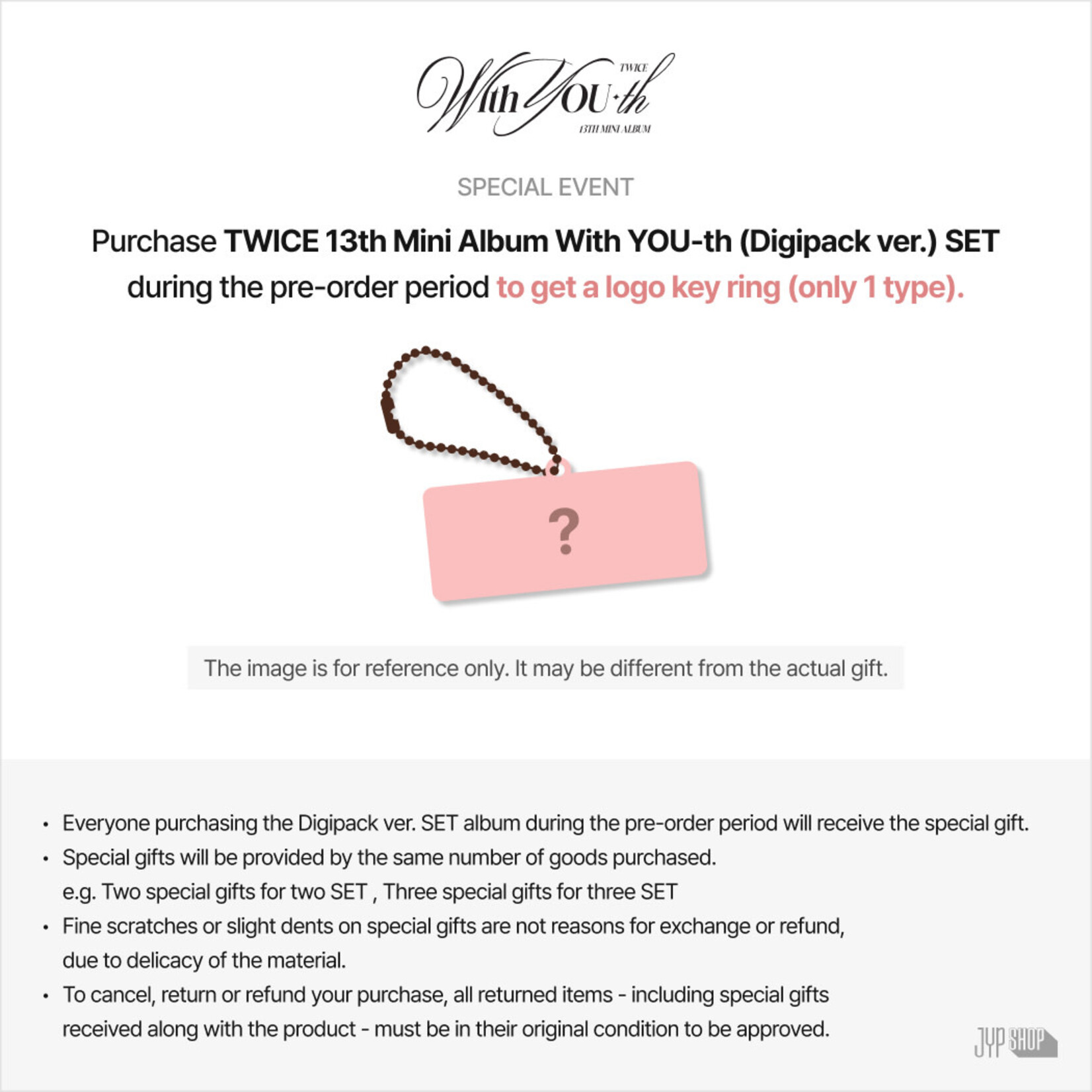 Twice TWICE - With YOU-th (Digipack Ver.) + Random Photocard (JYP)