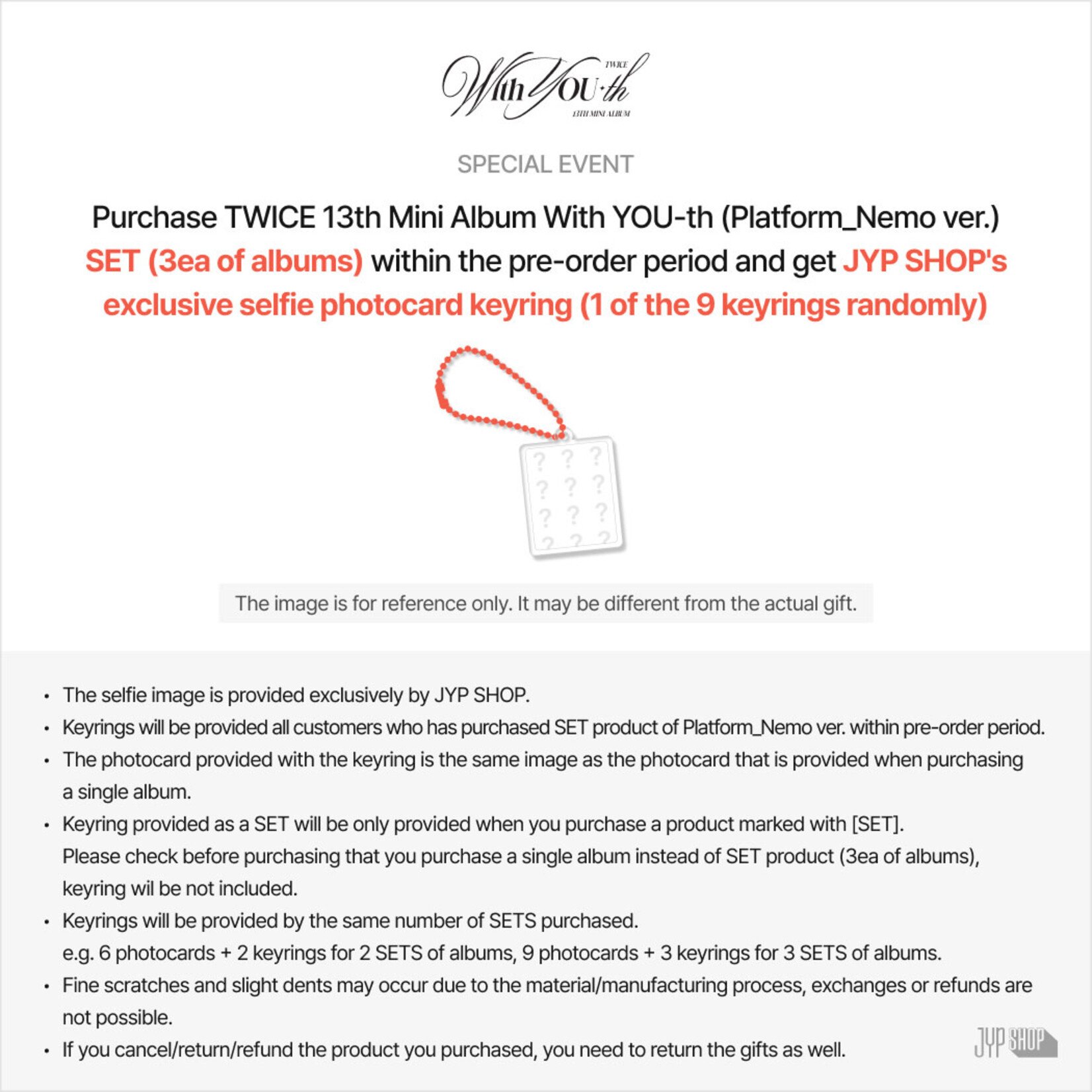 Twice TWICE - With YOU-th (Nemo Ver.)  + Random Photocard (JYP SHOP)