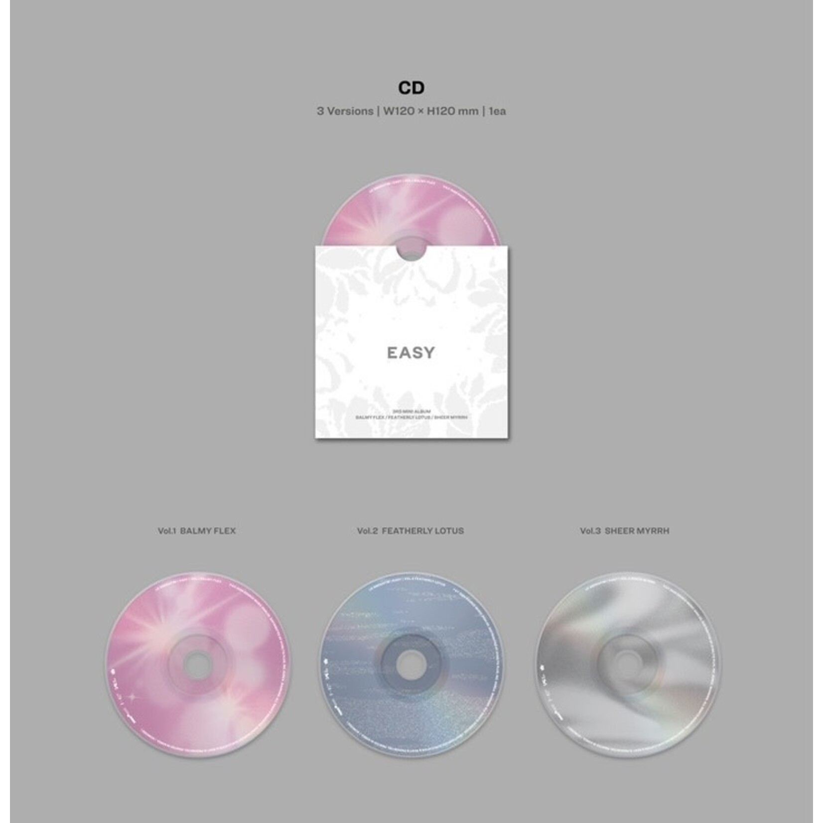 LE SSERAFIM - 3rd Mini Album 'EASY' (Vol.3 Ver) - CD + Booklet + Photocard, Conta Hanteo