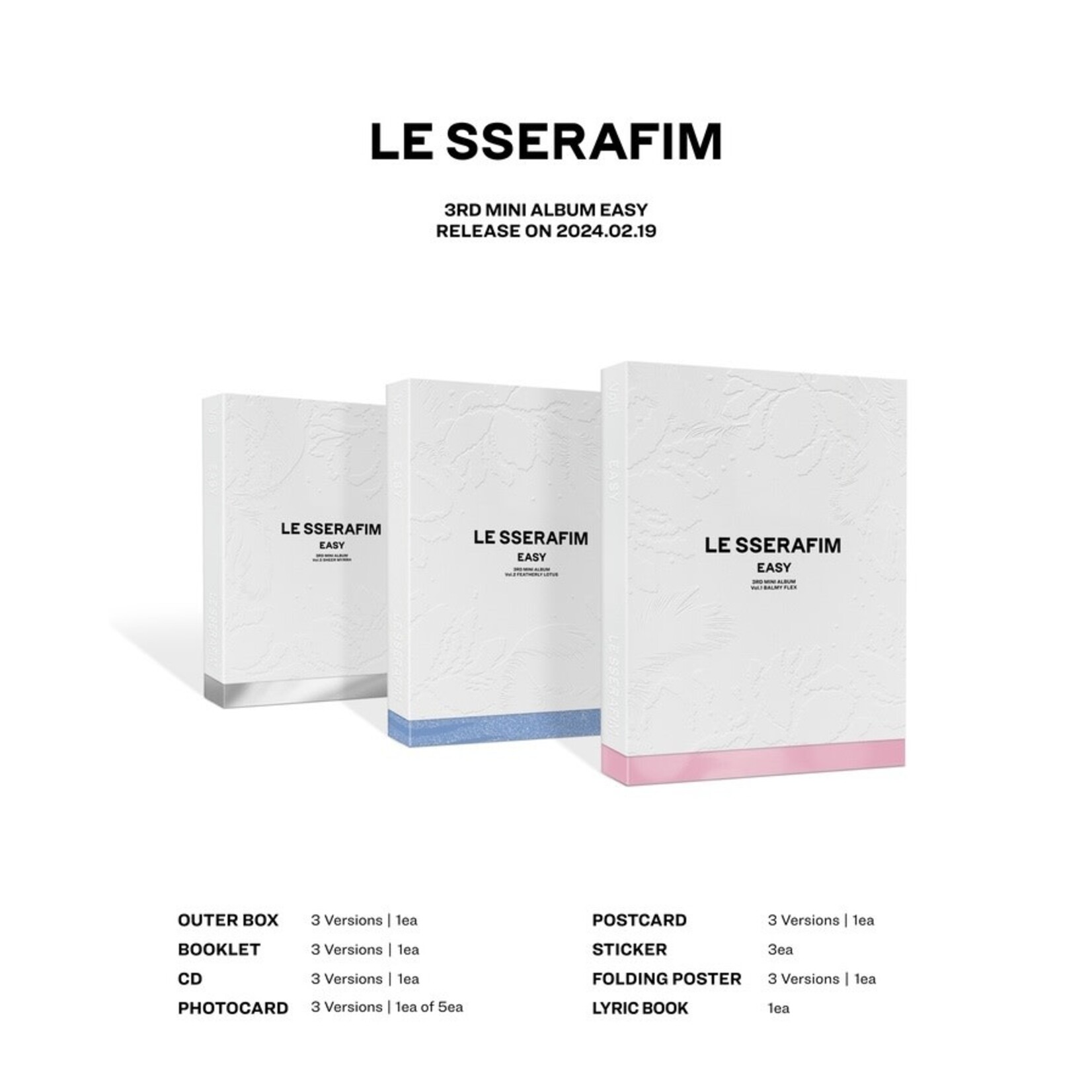 Le Sserafim LE SSERAFIM - 3rd Mini Album 'EASY' (Photobook Ver.)